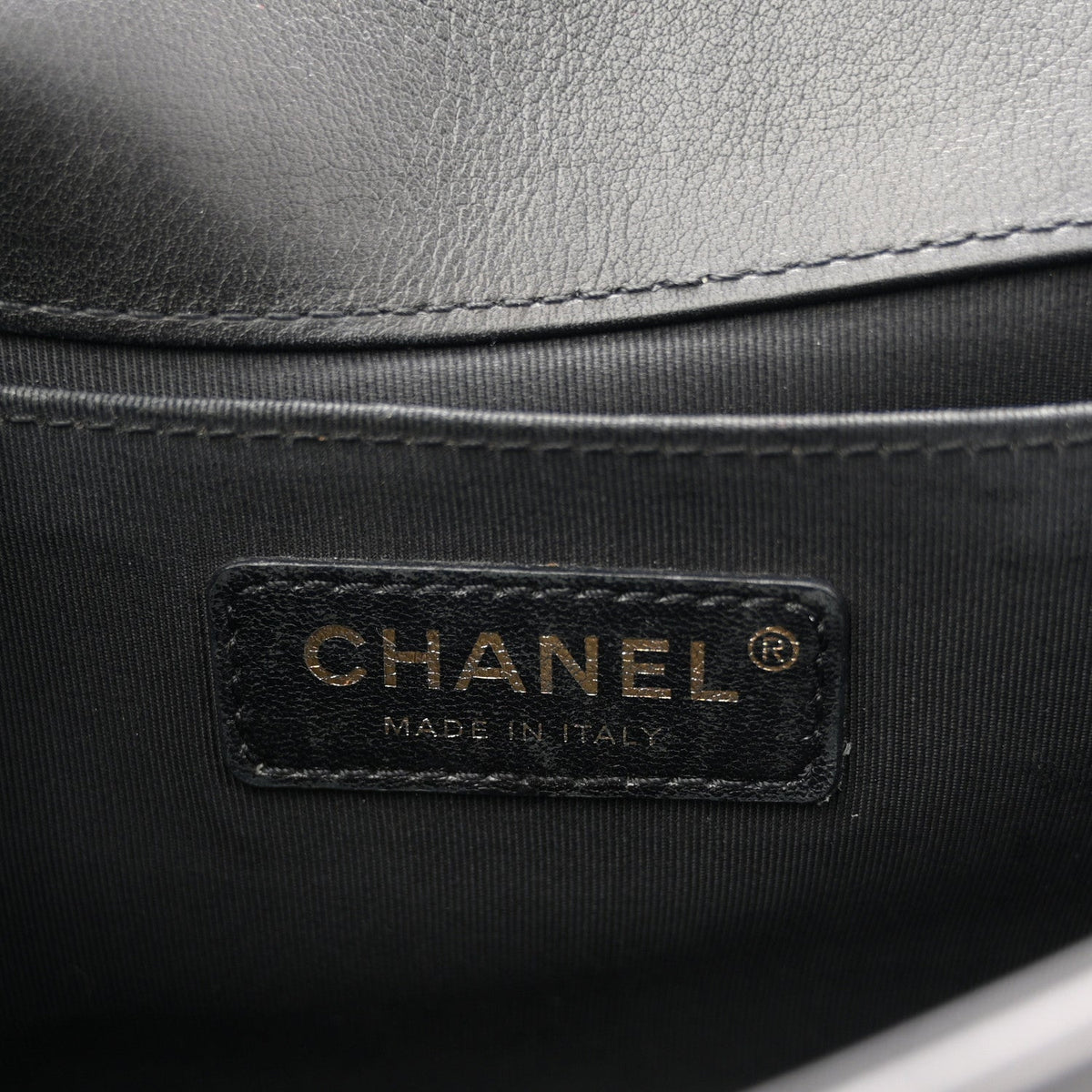 Calfskin Quilted Medium Boy Flap Black