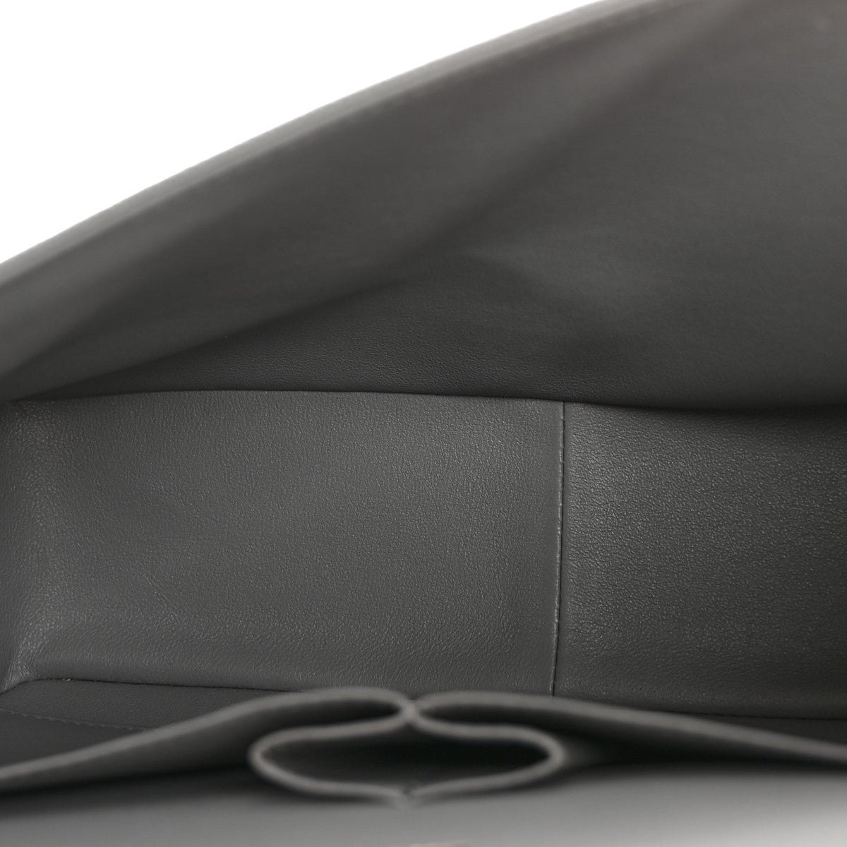 Caviar Quilted Jumbo Double Flap Grey
