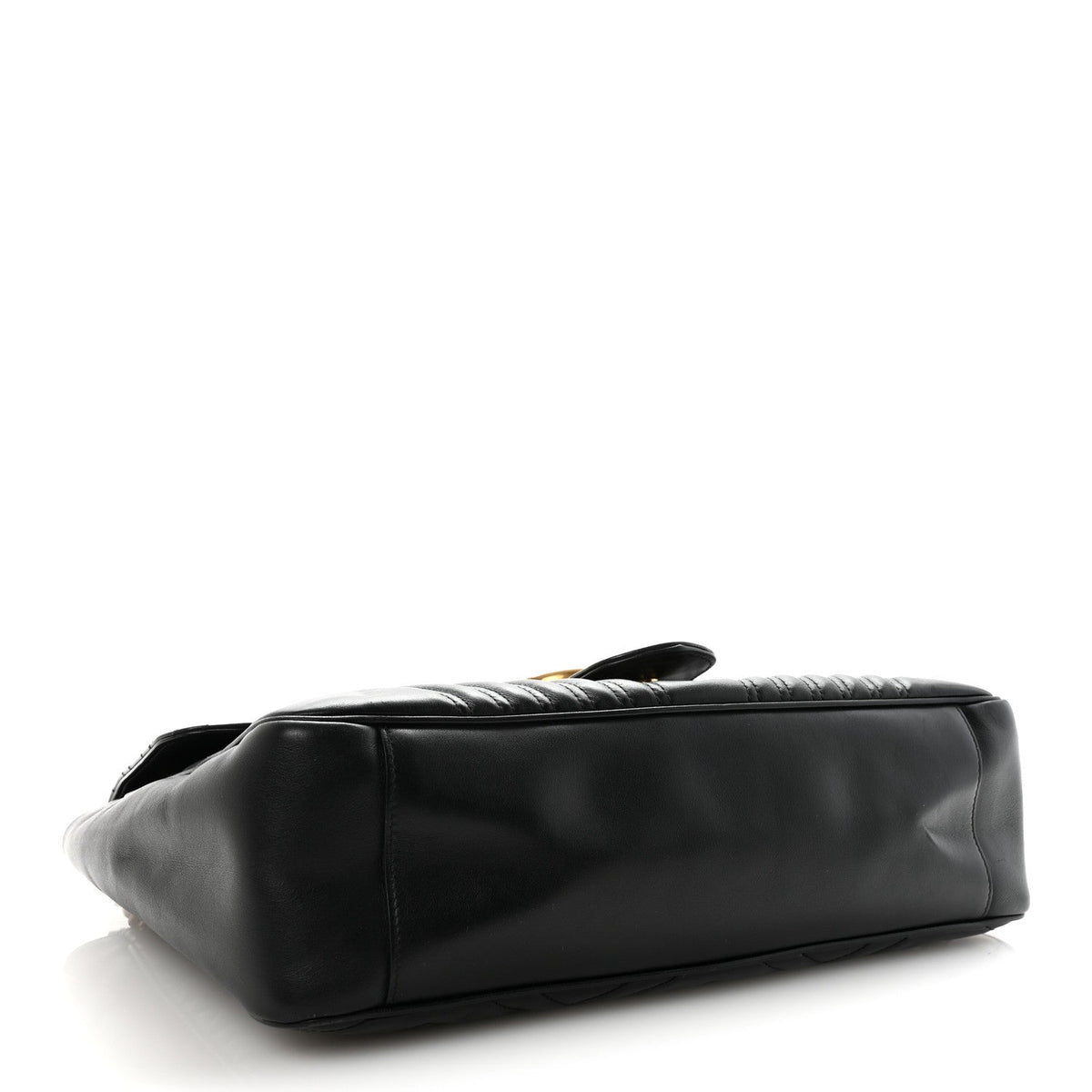 Calfskin Matelasse Large GG Marmont Shoulder Bag Black