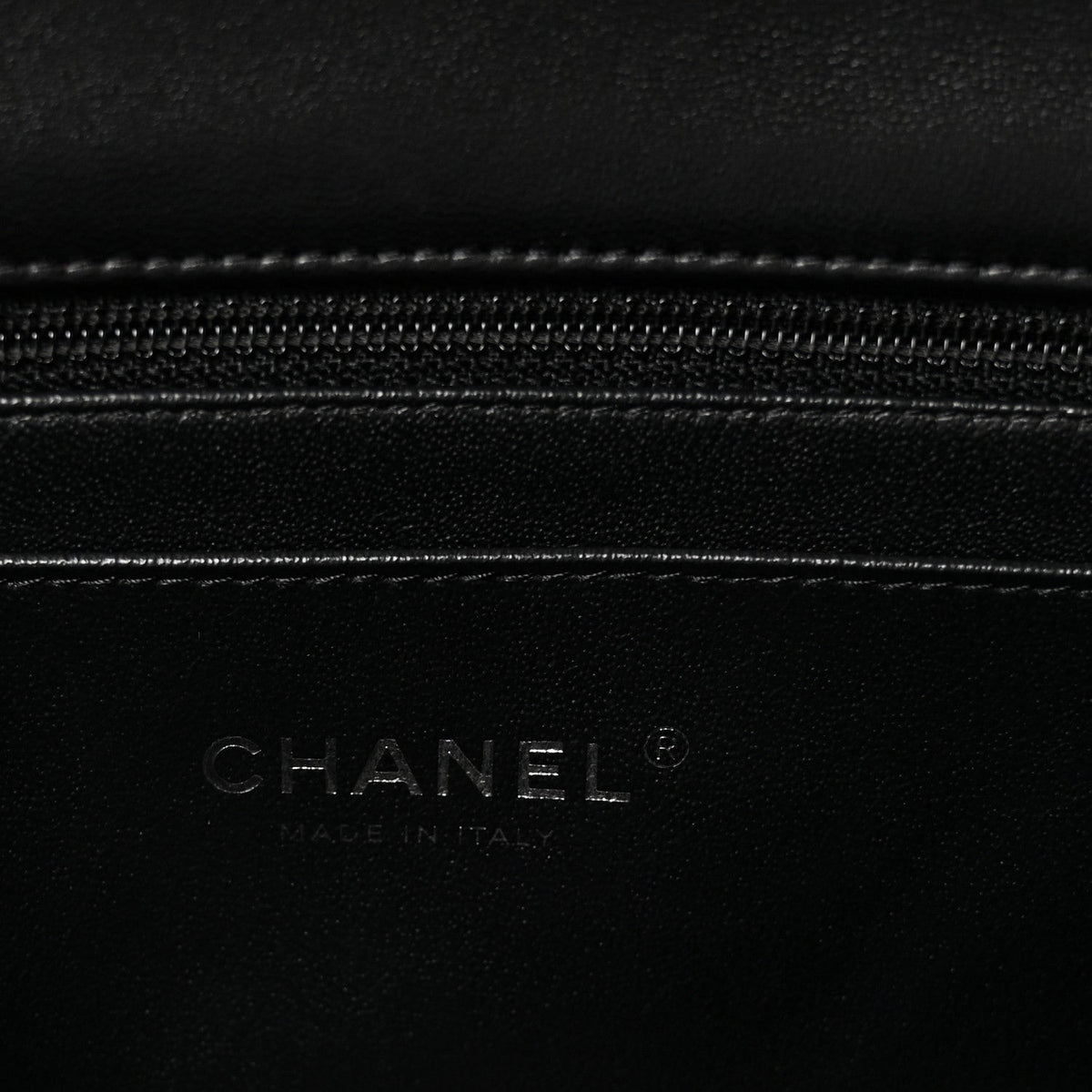 Lambskin Quilted Mini Rectangular Flap Black