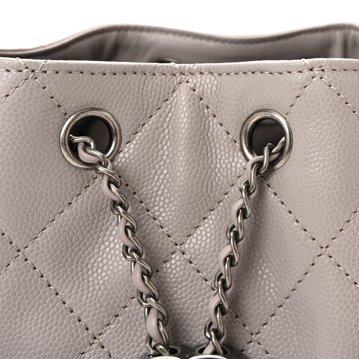 Caviar Quilted Mini Chanel 25 Handbag Dark Grey
