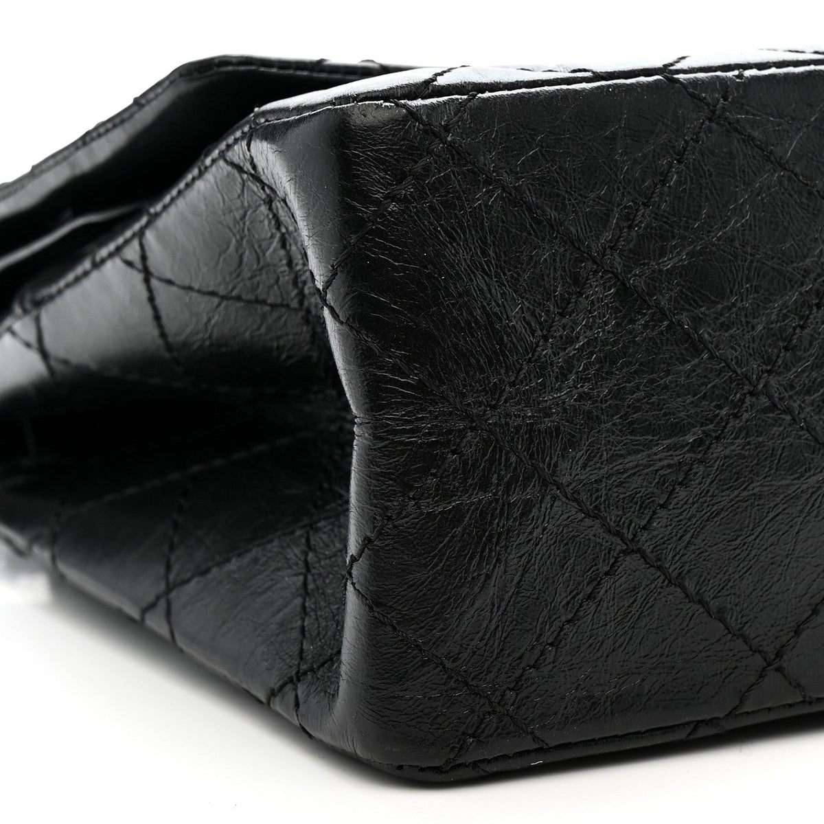 Aged Calfskin Quilted 2.55 Reissue 226 Flap So Black