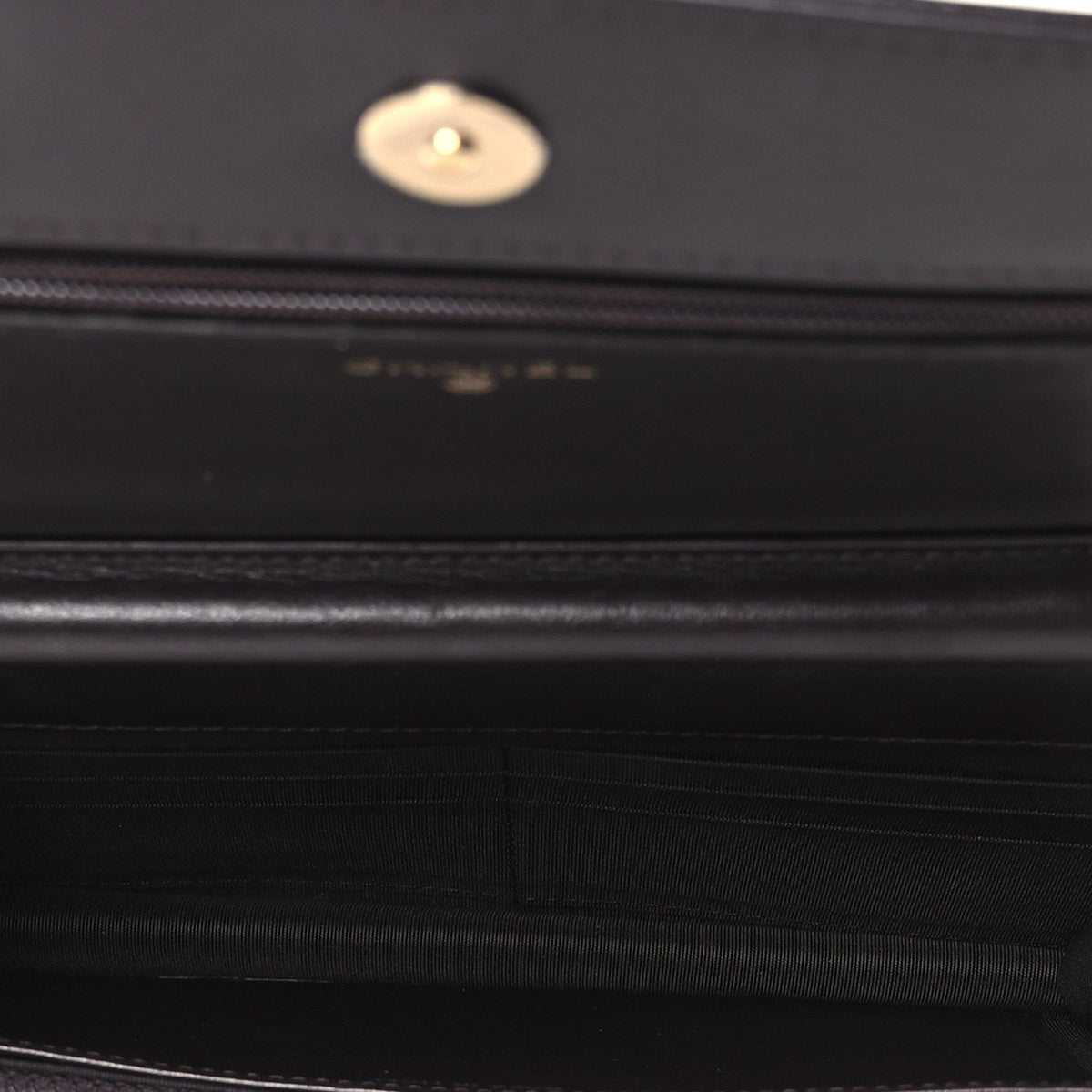 Caviar Quilted Boy Wallet On Chain WOC Dark Brown