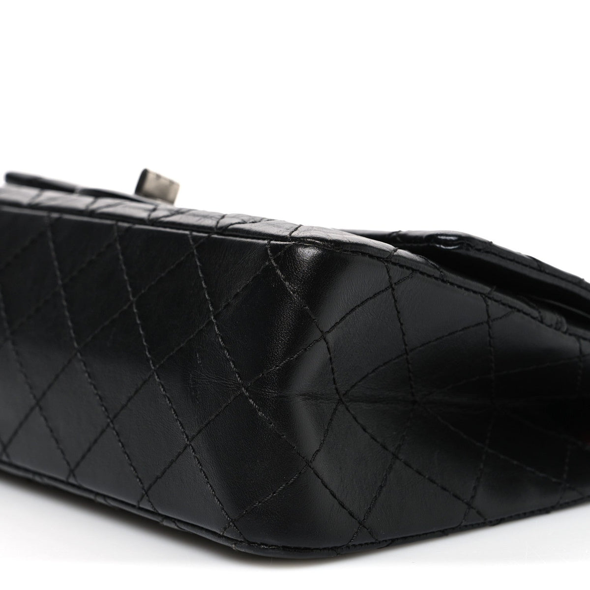 Aged Calfskin Quilted 2.55 Reissue 225 Flap Black