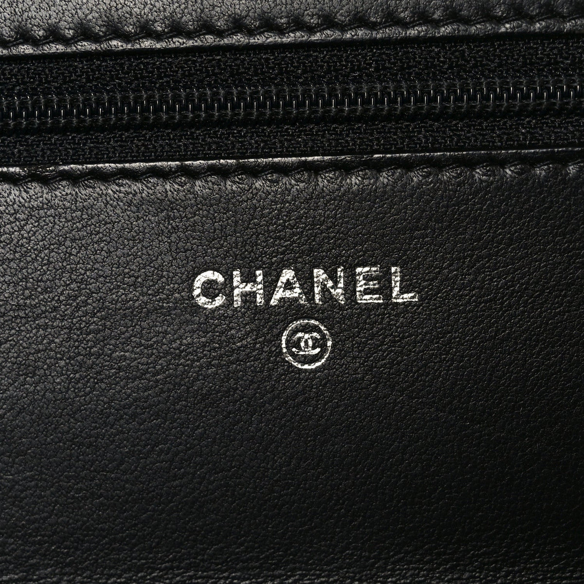 Lambskin Quilted Boy Wallet On Chain WOC Black
