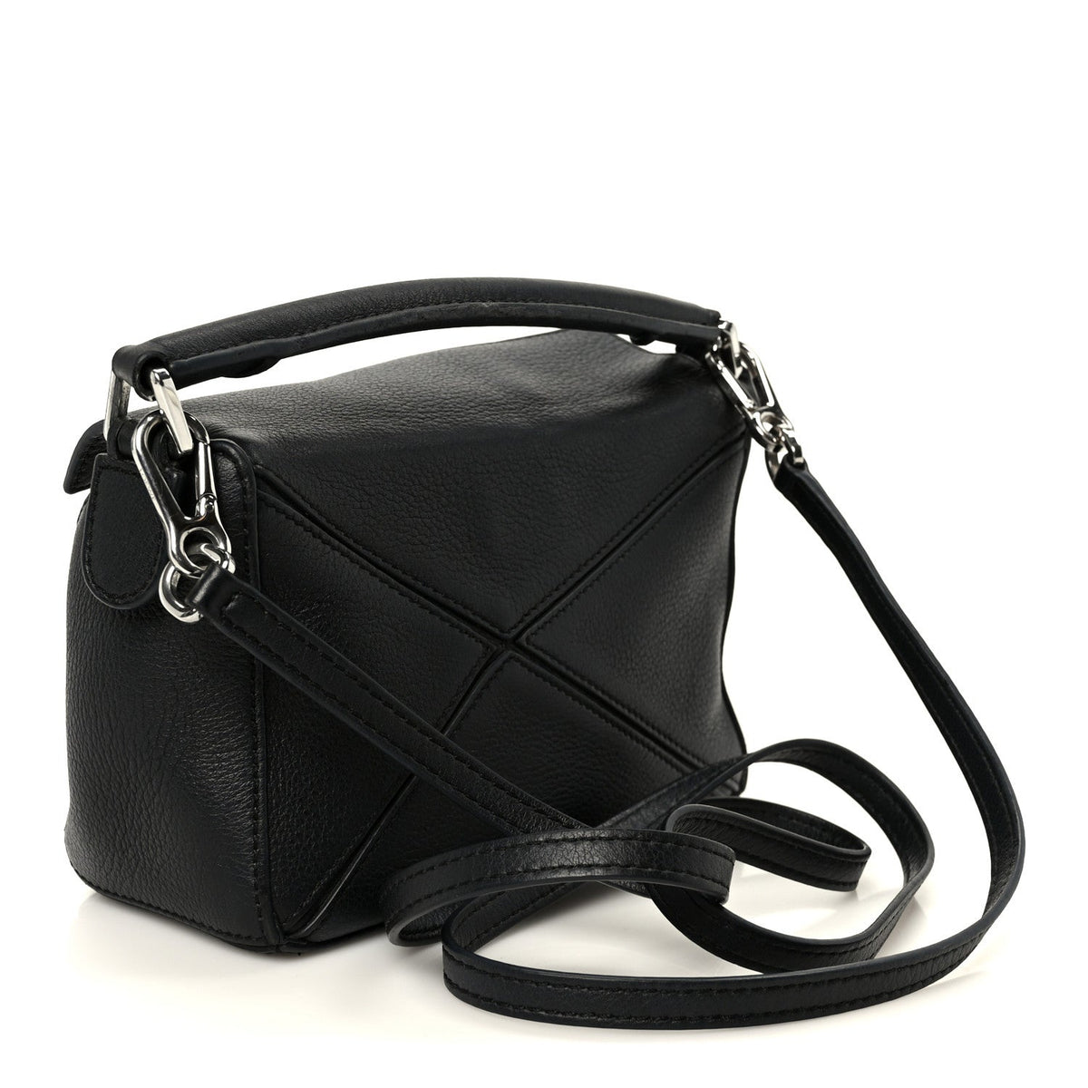 Calfskin Mini Puzzle Bag Black