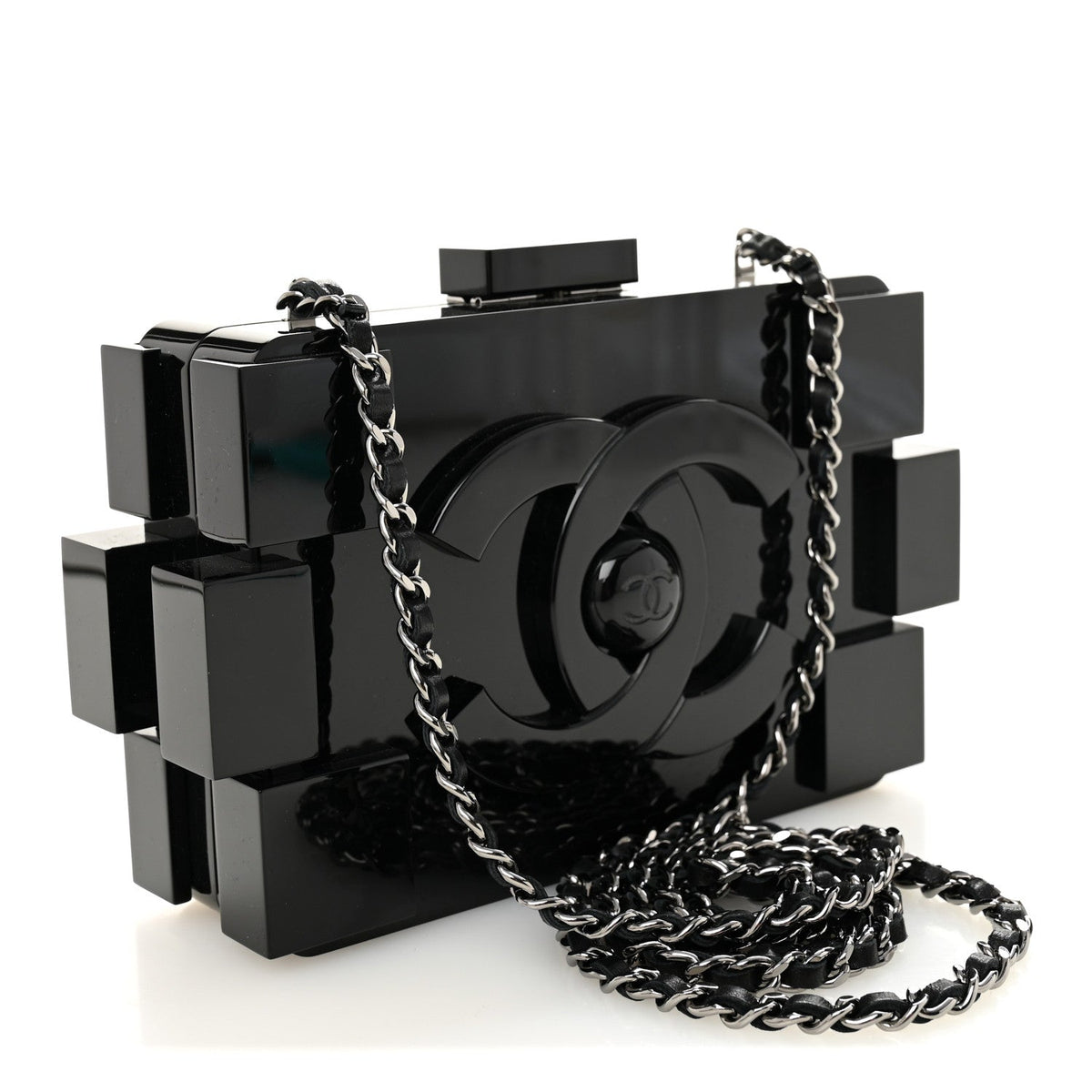 Plexiglass Barcode Boy Brick Lego Clutch Black
