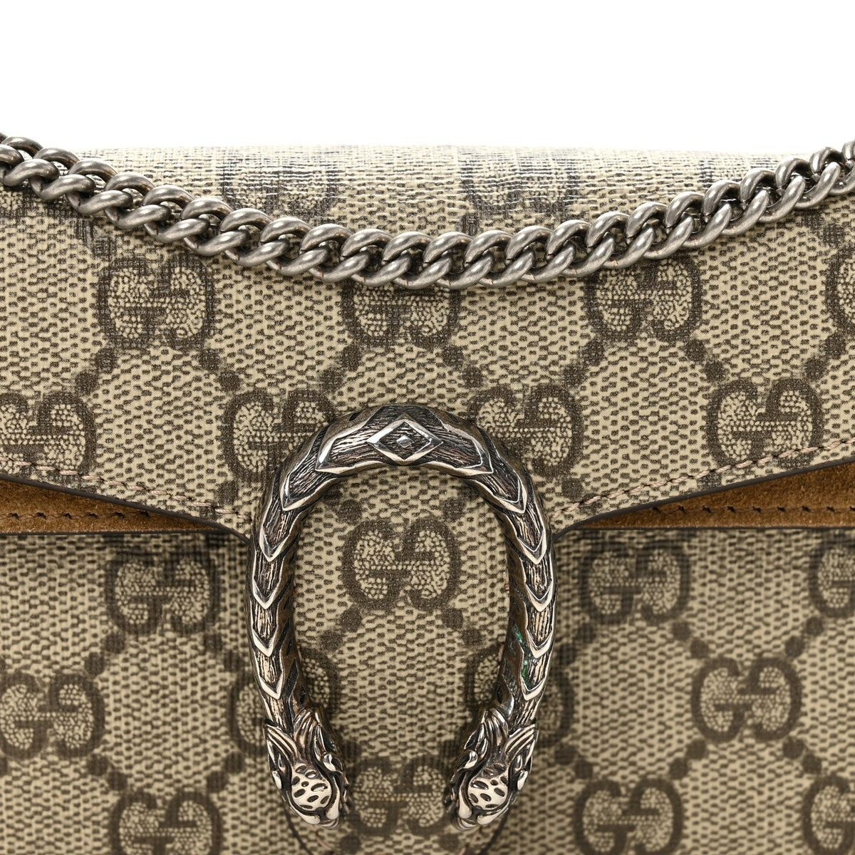 GG Supreme Monogram Super Mini Dionysus Shoulder Bag Taupe