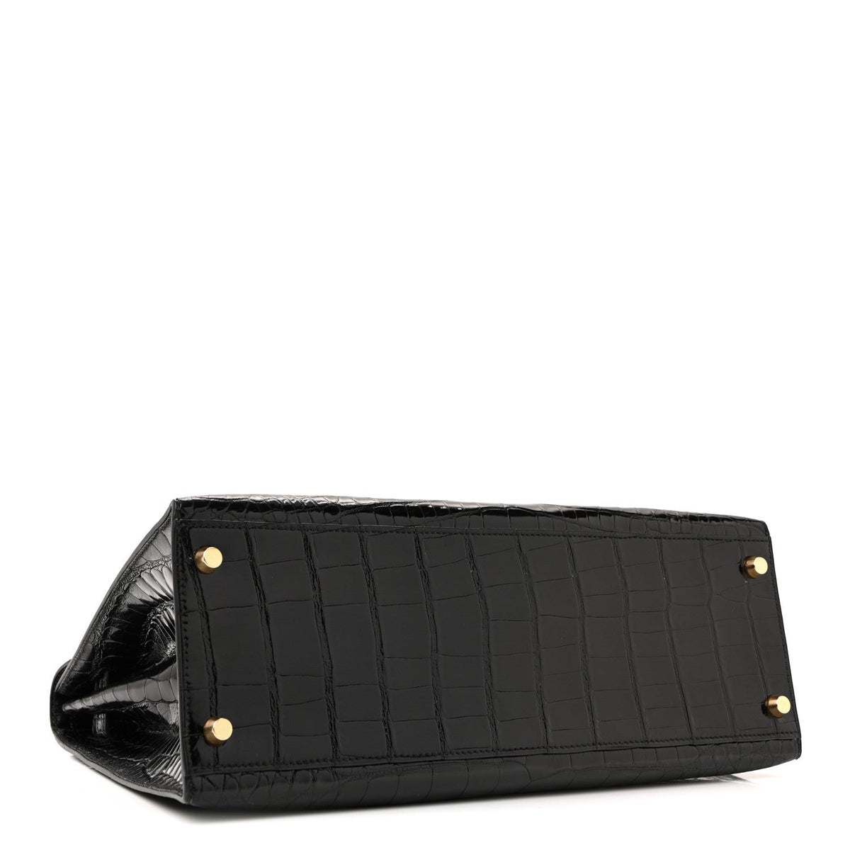 Shiny Alligator Kelly Sellier 32 Black