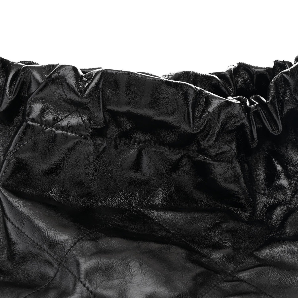 Glazed Calfskin  Quilted Small Chanel 22 Black