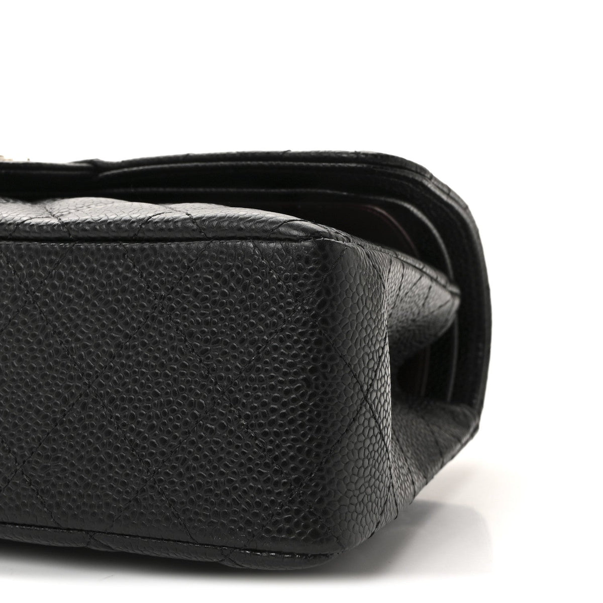 Caviar Quilted Small Double Flap Black