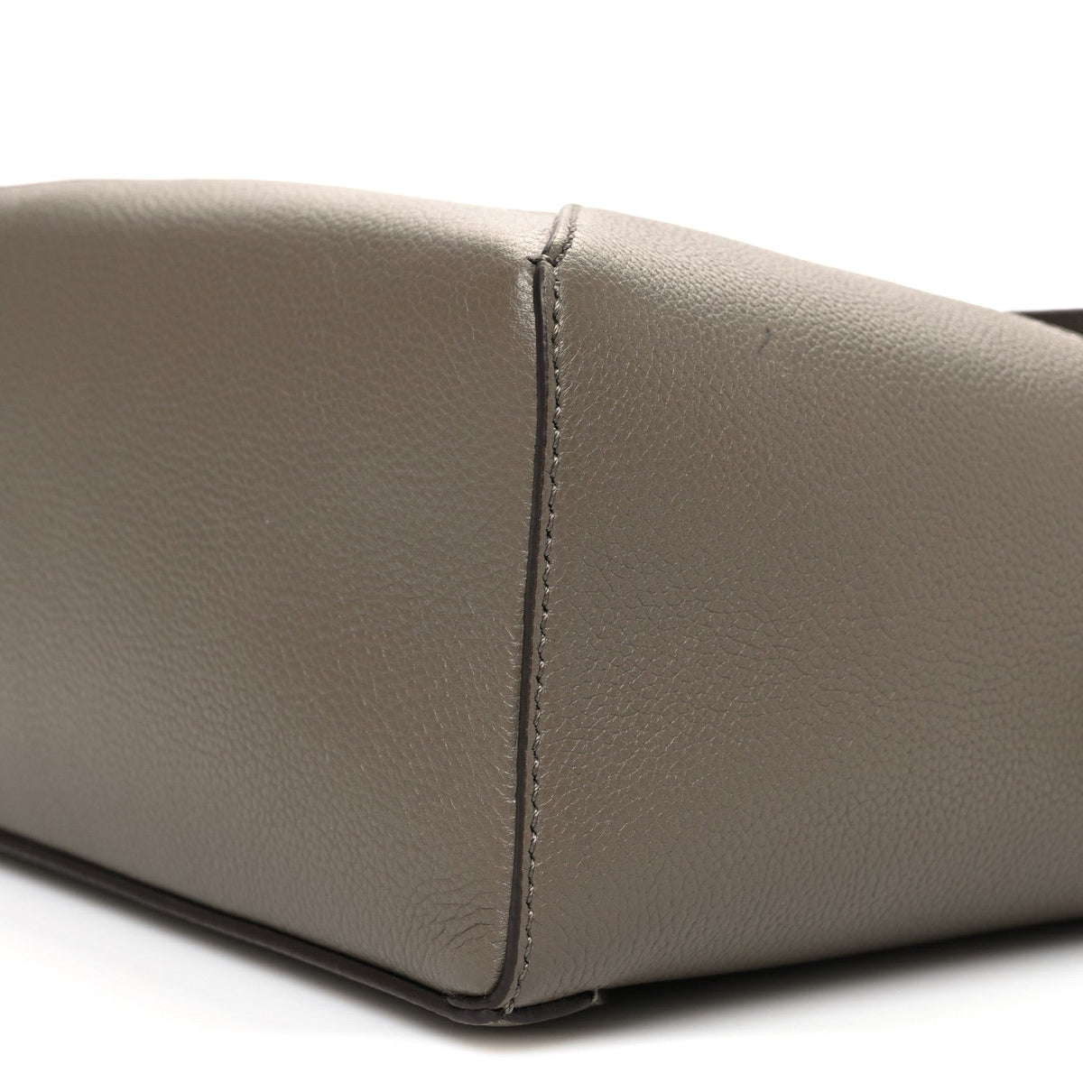 Soft Grained Small Puzzle Edge Bag Taupe