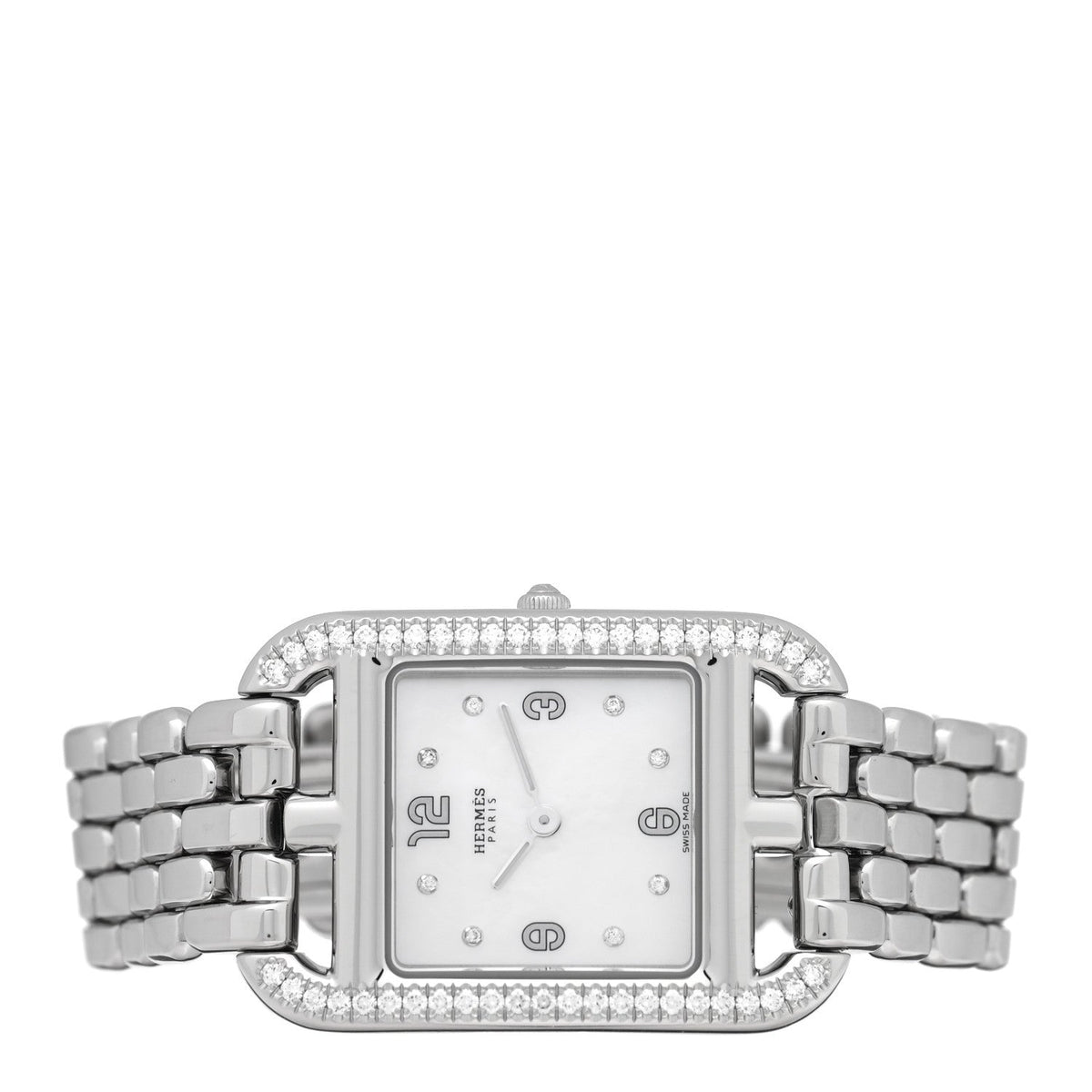 Stainless Steel Diamond Bezel Mother of Pearl 23mm Cape Cod Quartz Watch