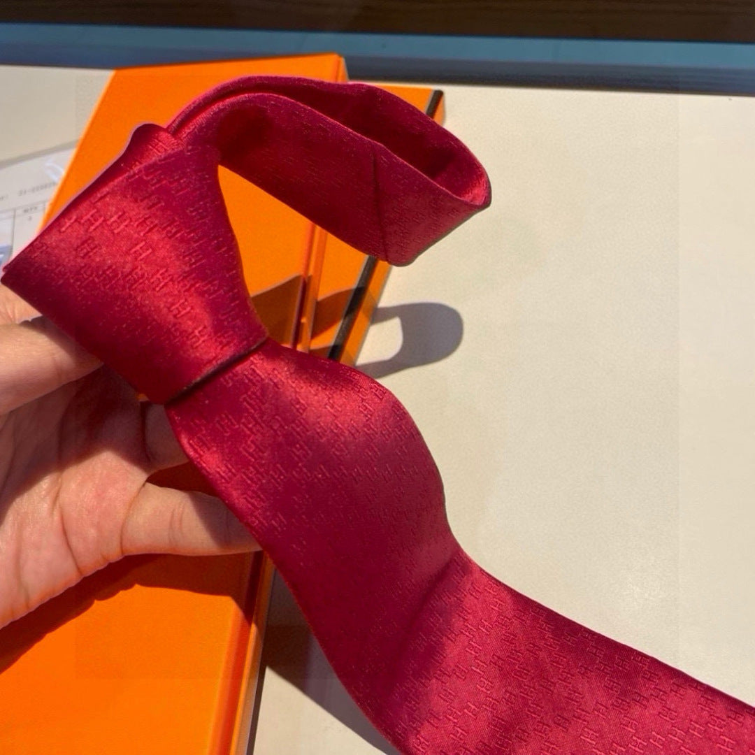 Hermès Men's Diamond H Pattern Silk Tie