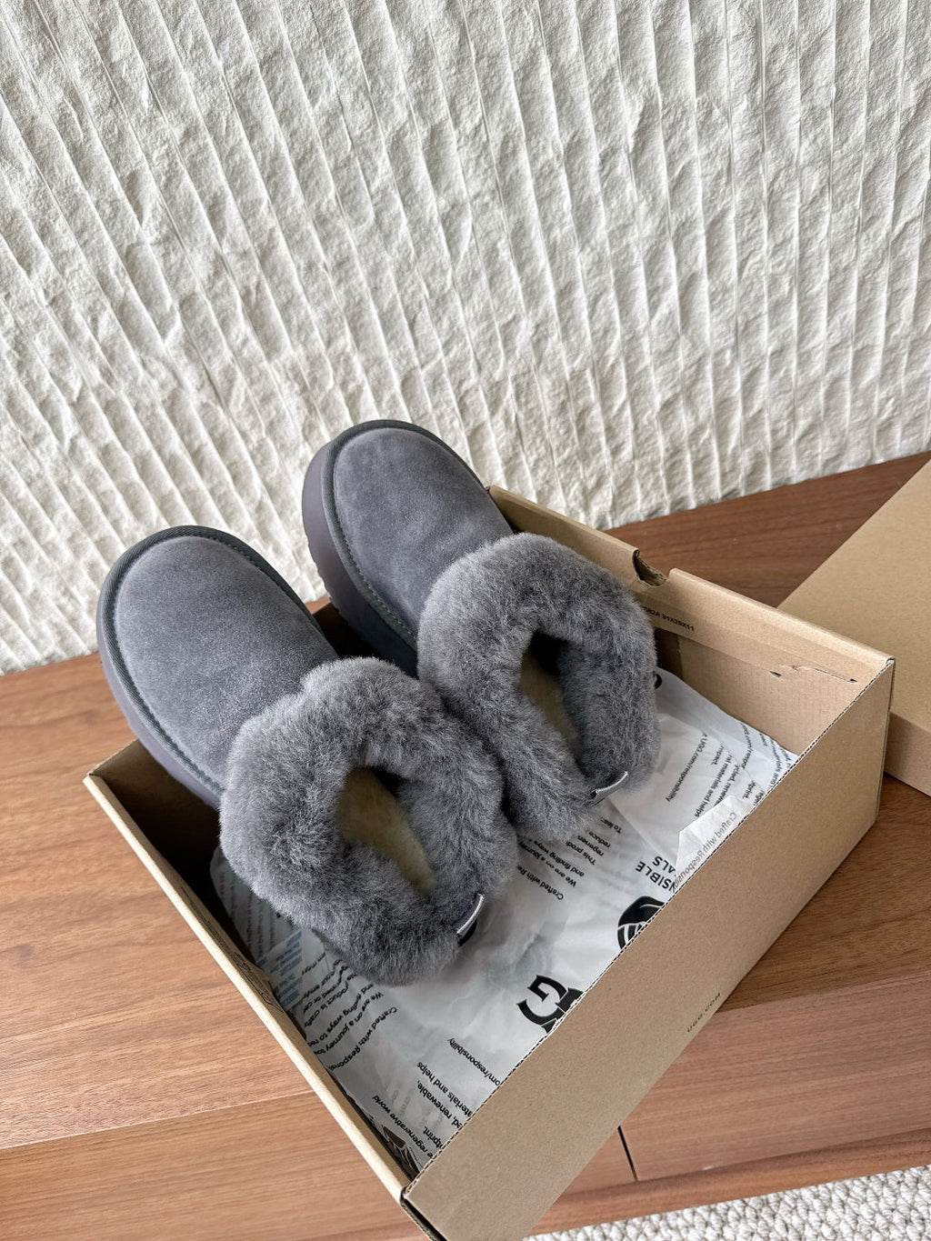 UGG Sheepskin Fur-Lined Slippers – Autumn/Winter Collection