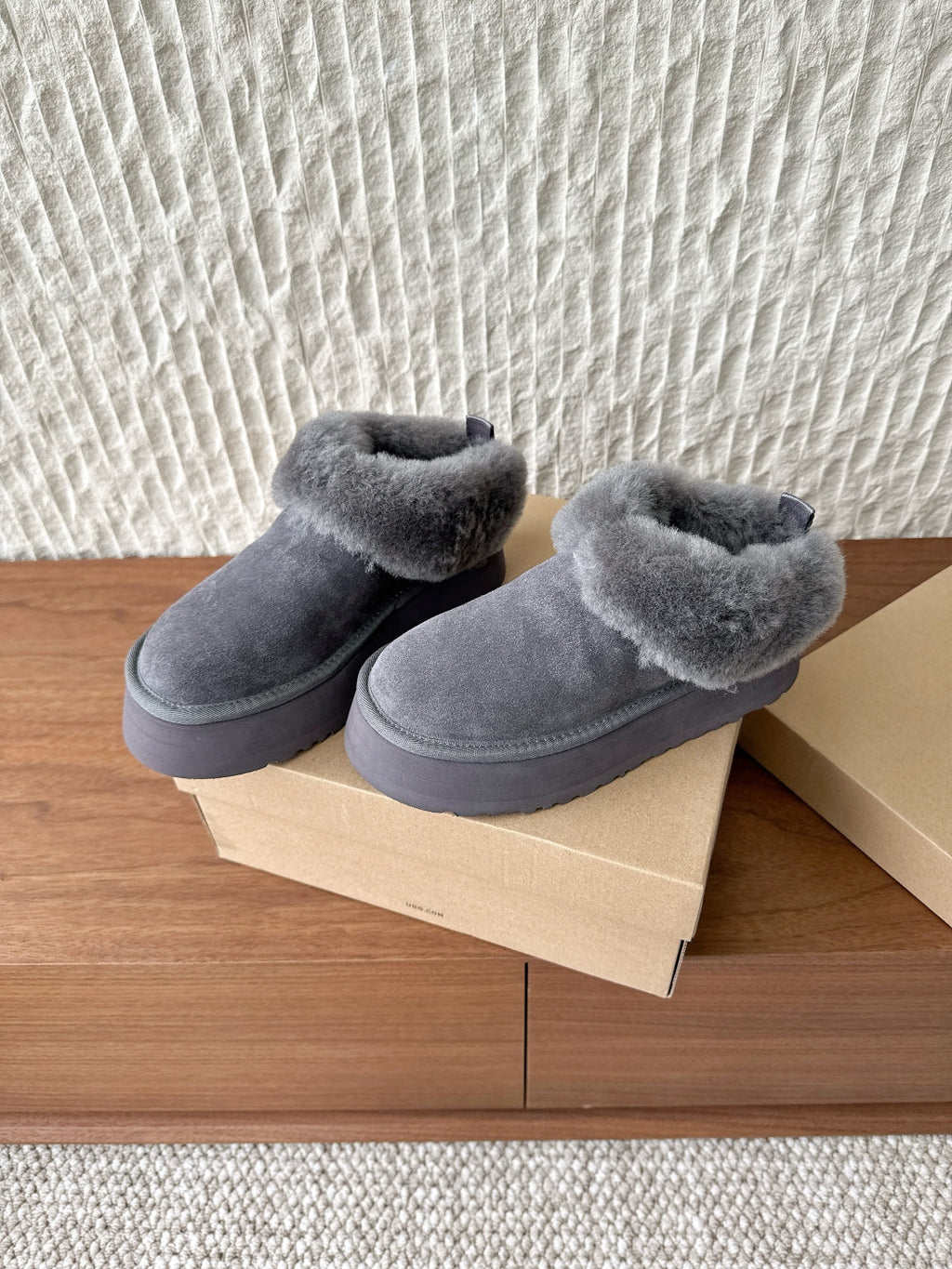 UGG Sheepskin Fur-Lined Slippers – Autumn/Winter Collection