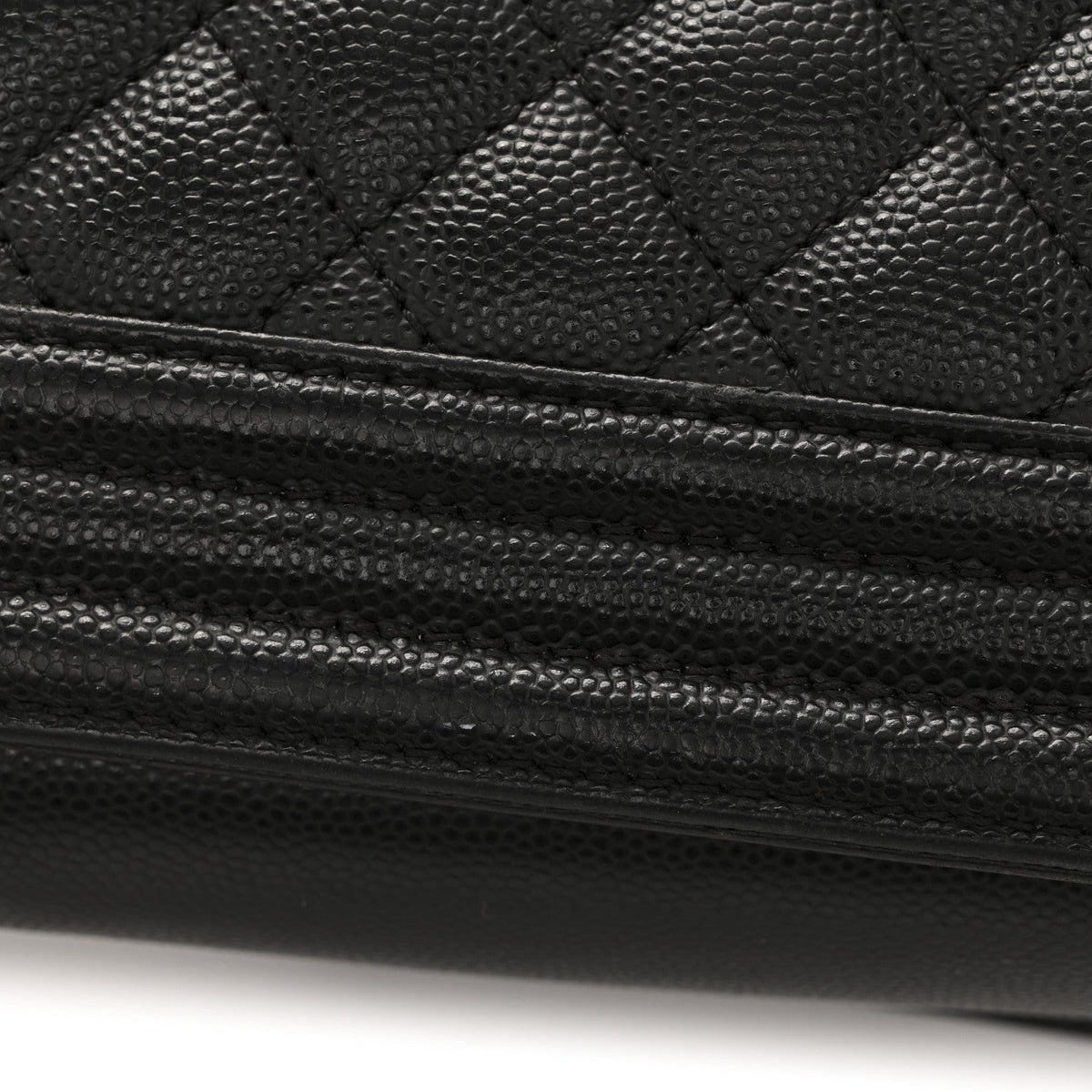 Caviar Quilted Small Boy Flap Black