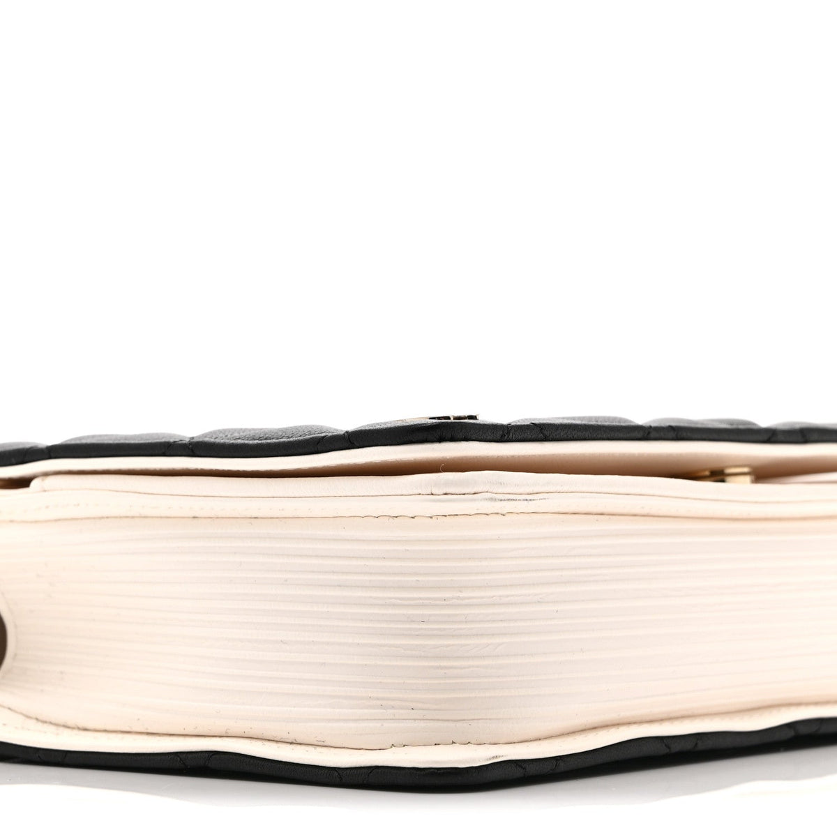 Lambskin Quilted Book Wallet On Chain WOC Black