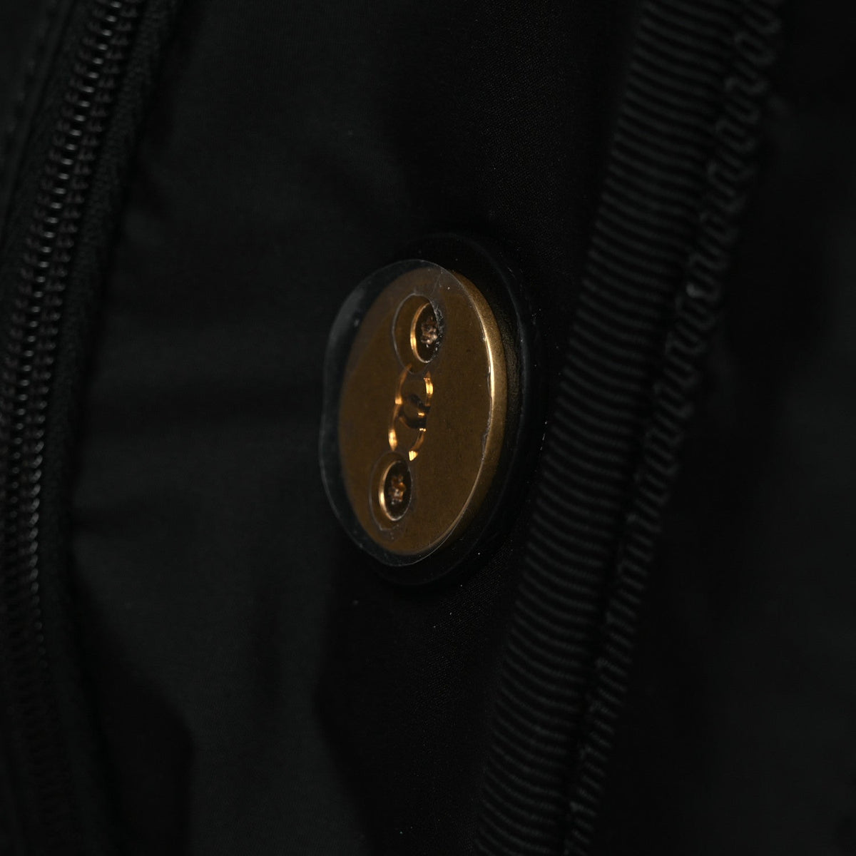 Shiny Grained Calfskin Quilted Large Travel Bowling Bag Black