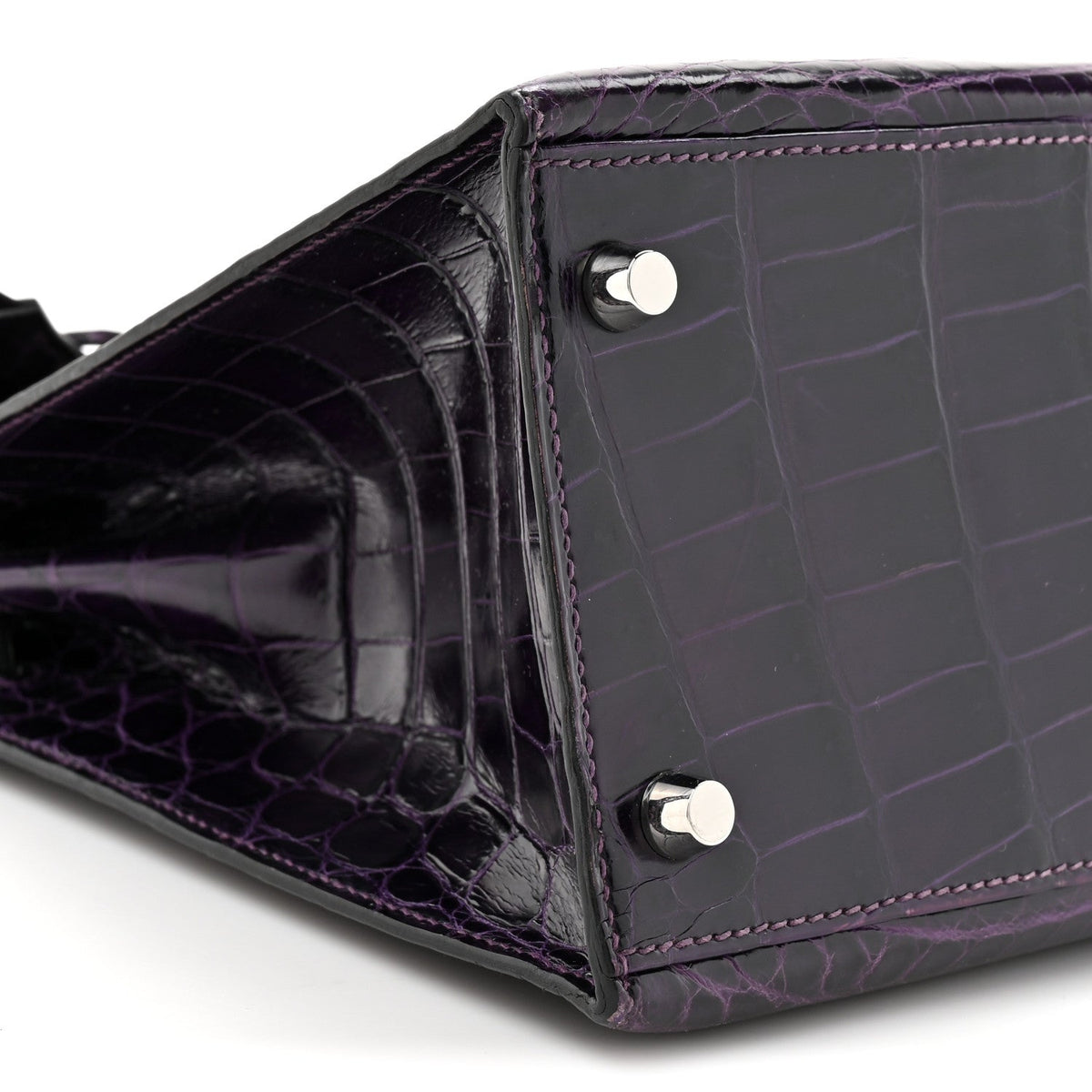 Shiny Niloticus Crocodile Kelly Sellier 28 Amethyst