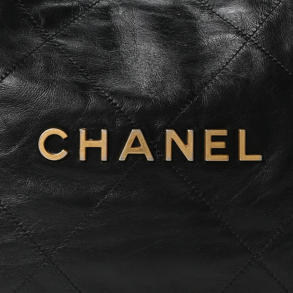 Shiny Calfskin Quilted Small Chanel 22 Black