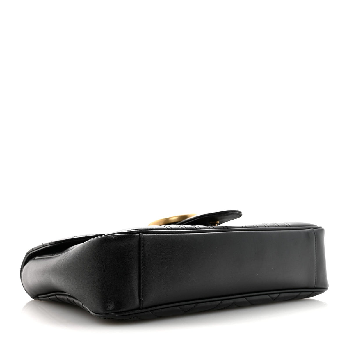 Calfskin Matelasse Medium GG Marmont Shoulder Bag Black