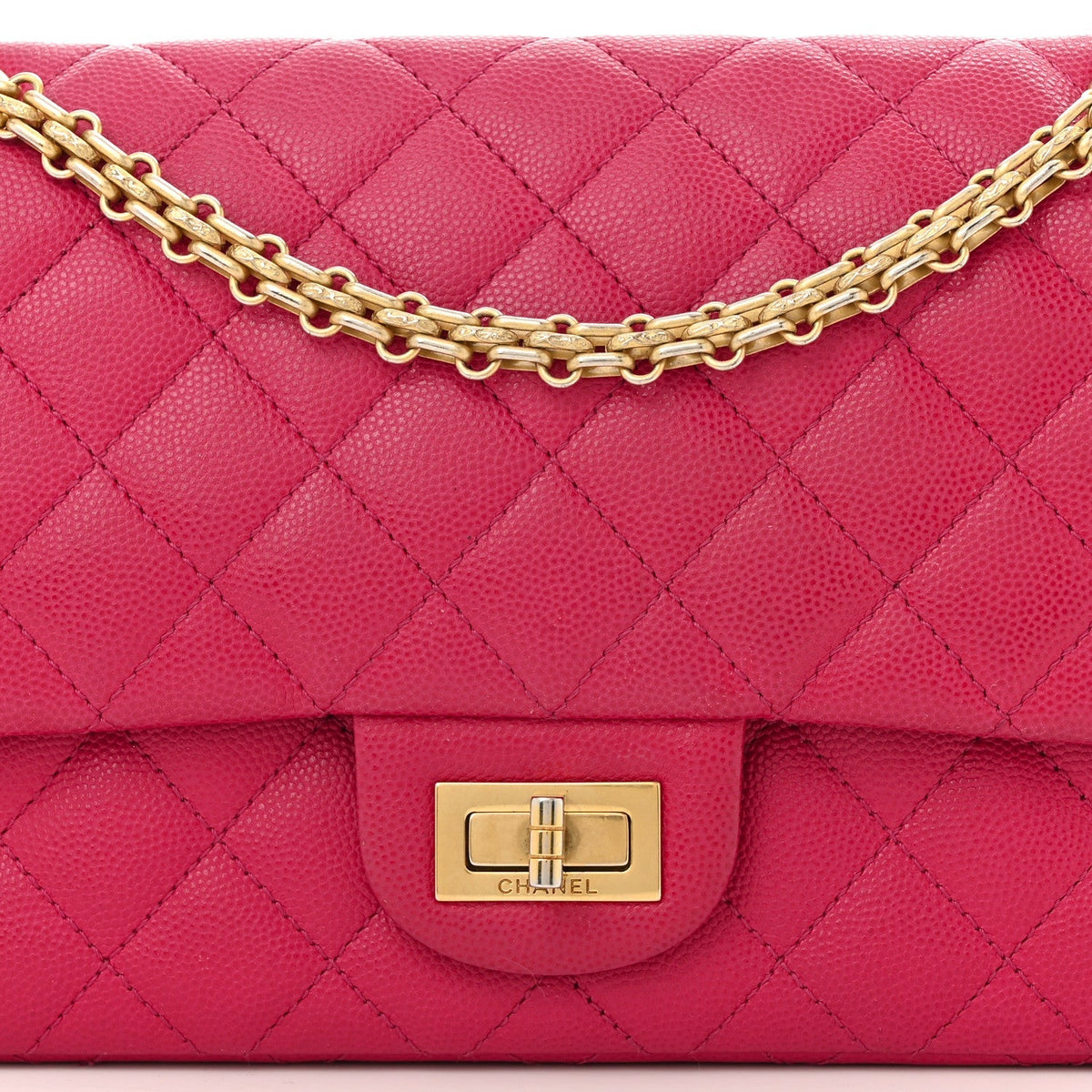 Caviar Quilted 2.55 Reissue 225 Flap Fuchsia