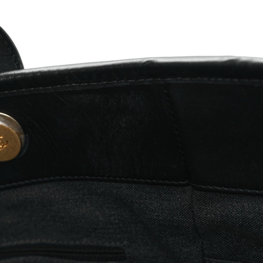Calfskin Medium Deauville Tote Black