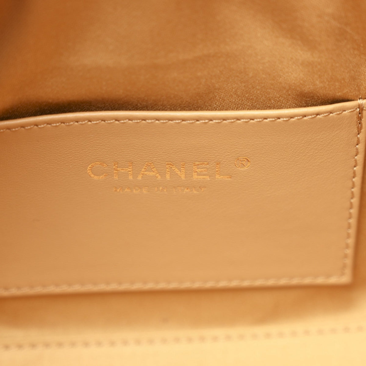 Suede Quilted Mini Chanel 25 Handbag Beige