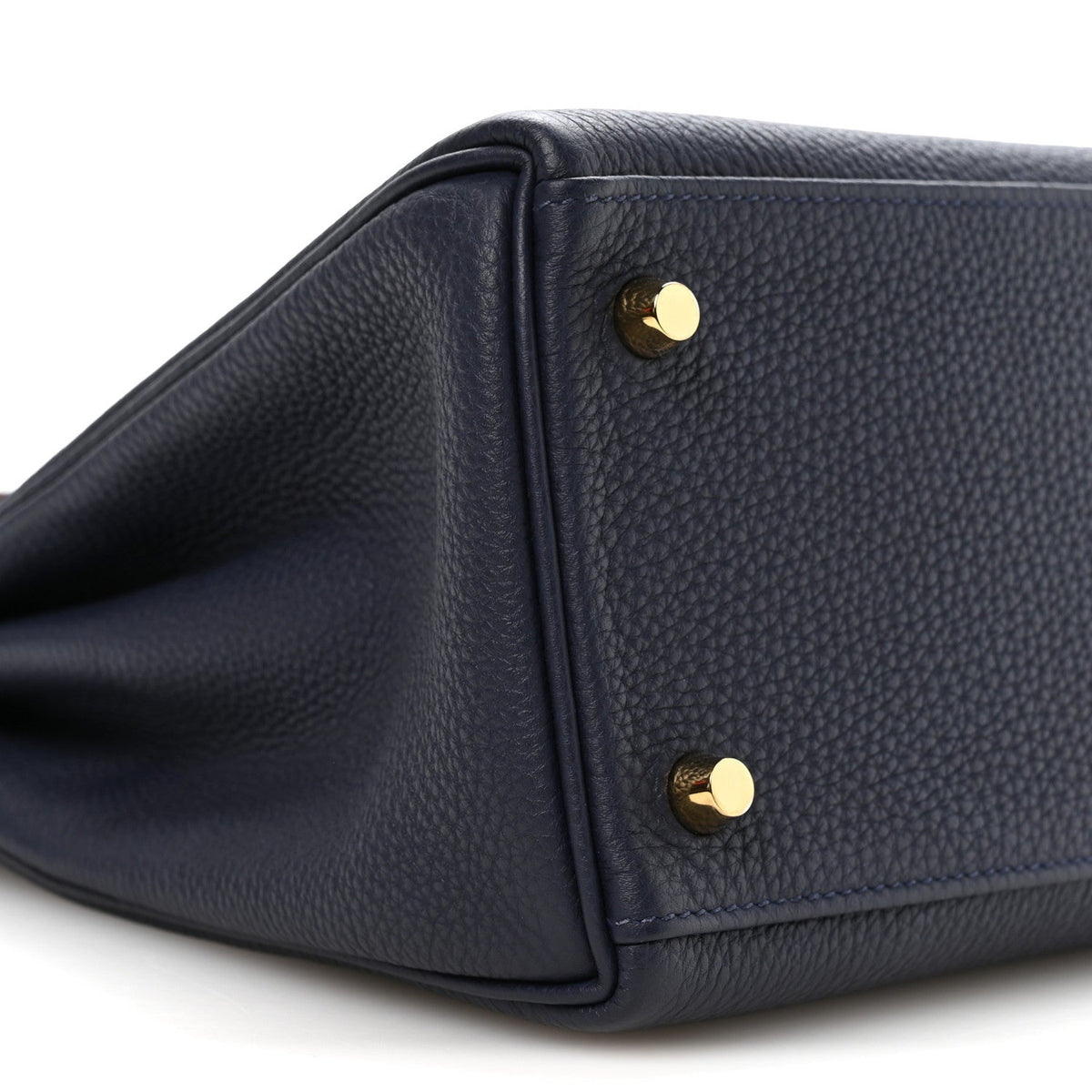 Togo Horseshoe Au Galop Kelly Retourne 28 Bleu Nuit Rouge H Fauve