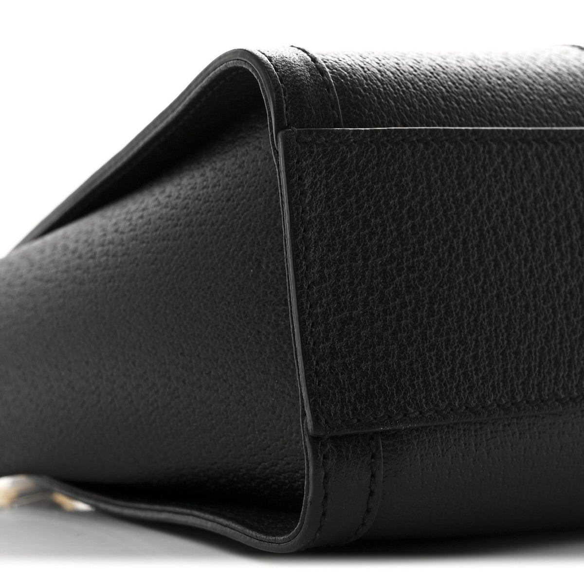Textured Calfskin Web Small Ophidia Tote Bag Black