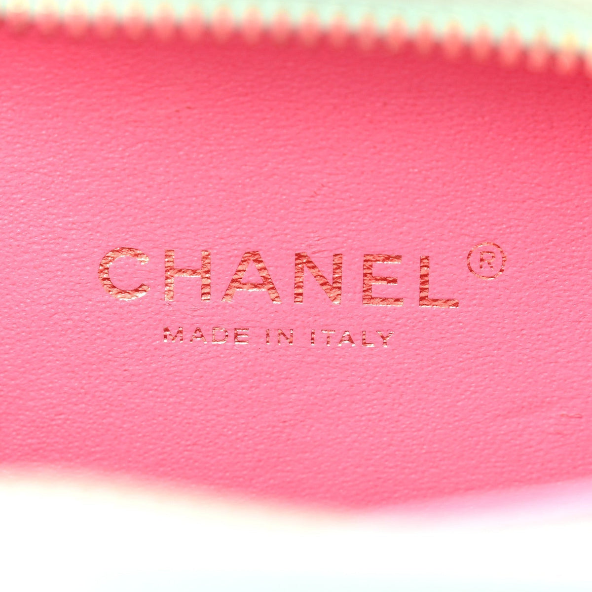 Caviar Quilted Small CC Filigree Vanity Case Pink Green Blue