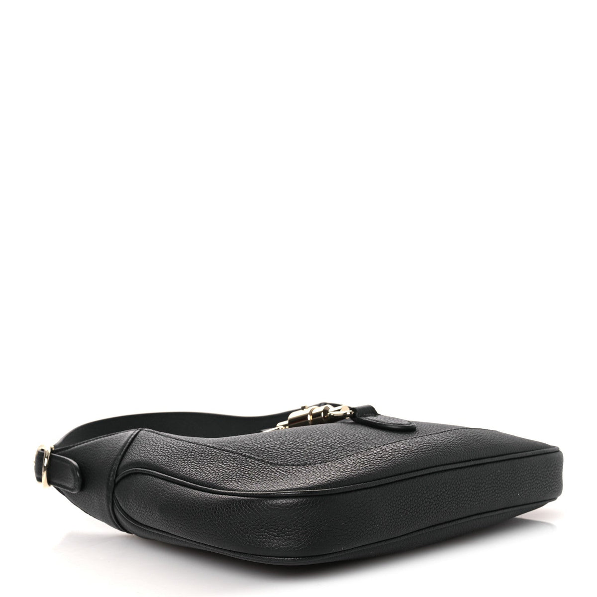 Grained Calfskin Web Medium Jackie 1961 Hobo Black