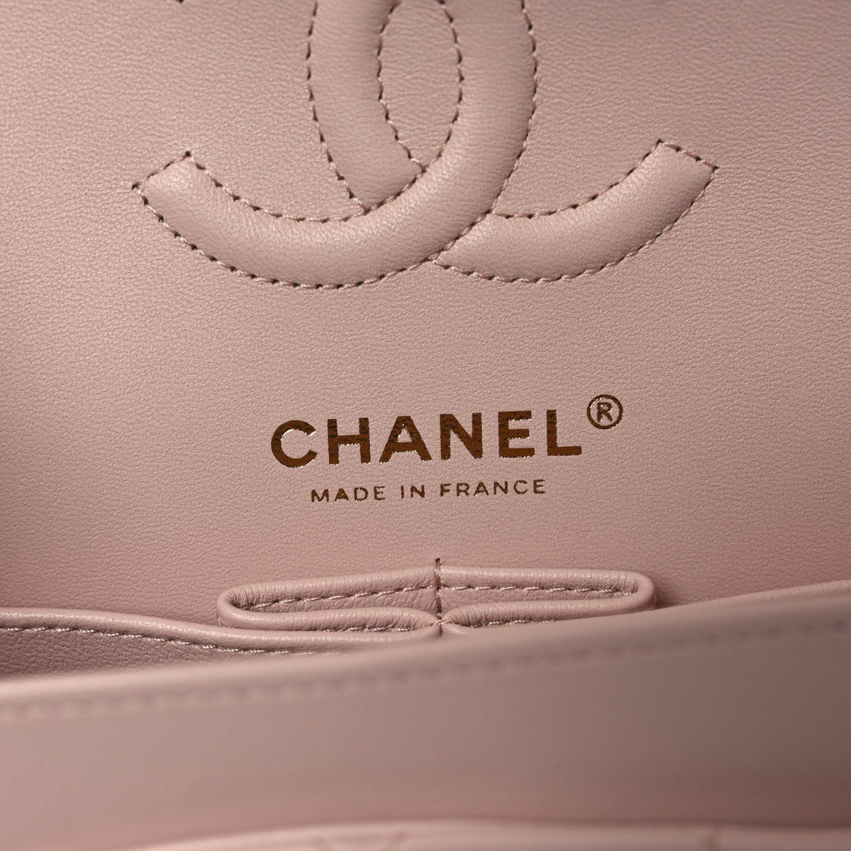 Lambskin Quilted Small Double Flap Light Pink