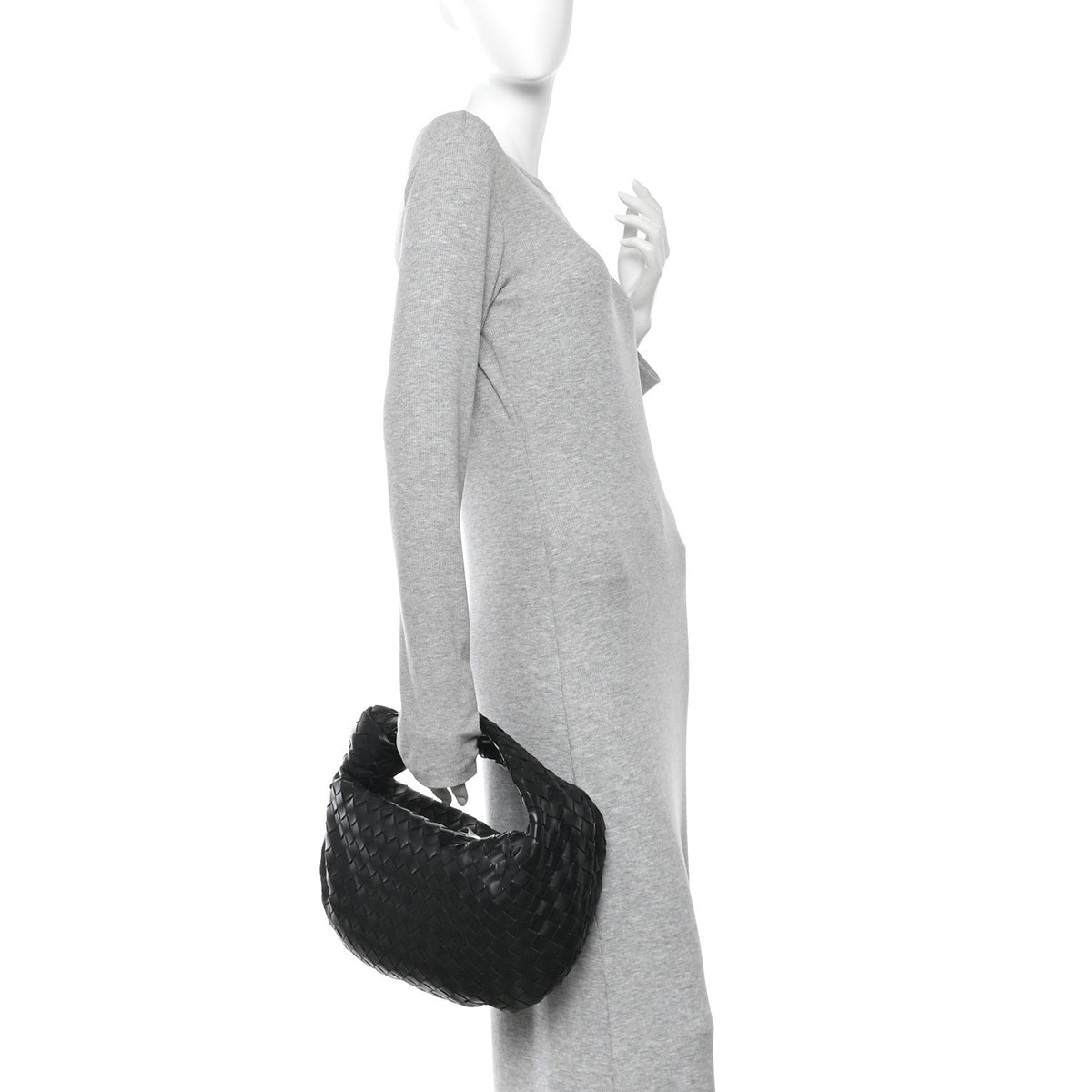 Nappa Intrecciato Teen Jodie Hobo Black