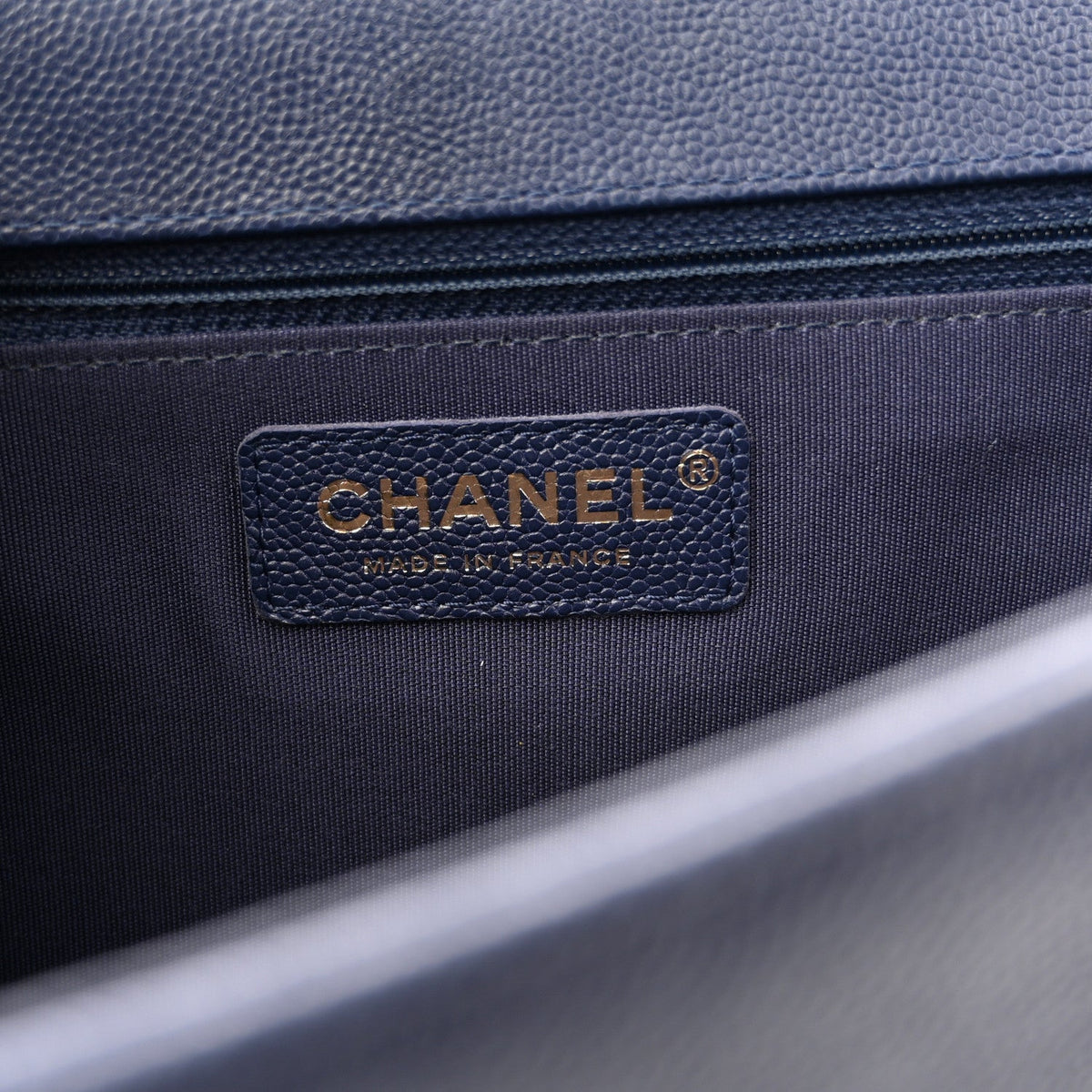 Caviar Quilted New Medium Boy Flap Blue