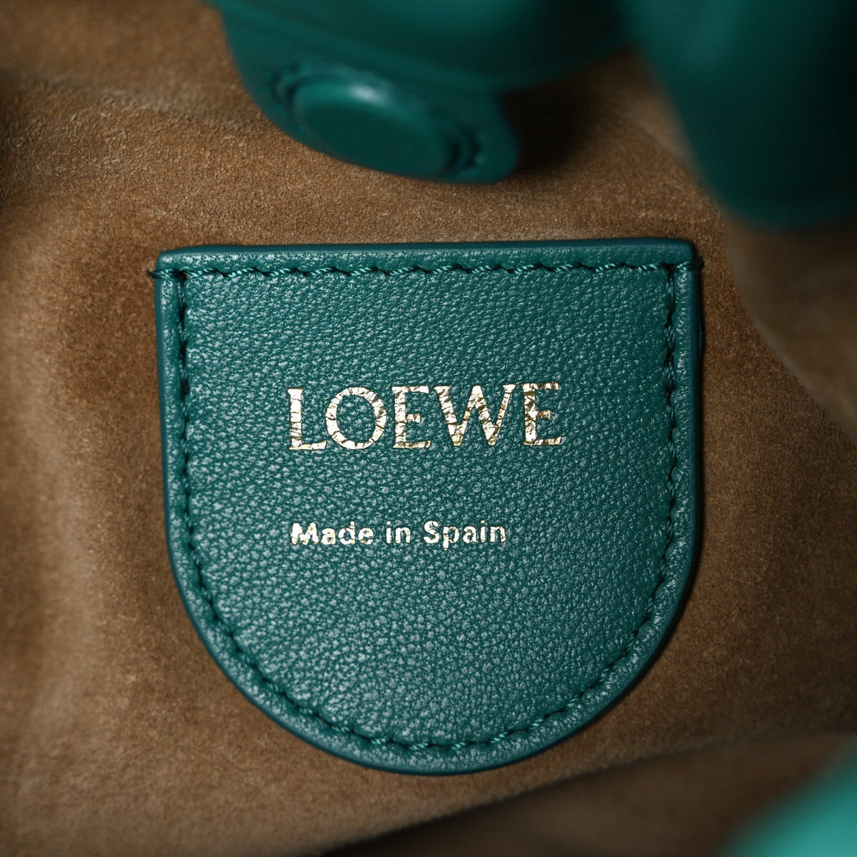 Mellow Nappa Lambskin Jade Mini Flamenco Knot Clutch Emerald Green