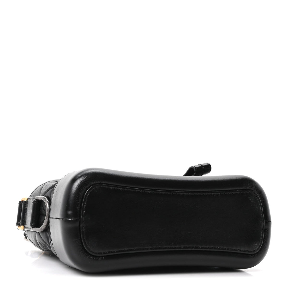 Aged Calfskin Quilted Small Gabrielle Hobo Black