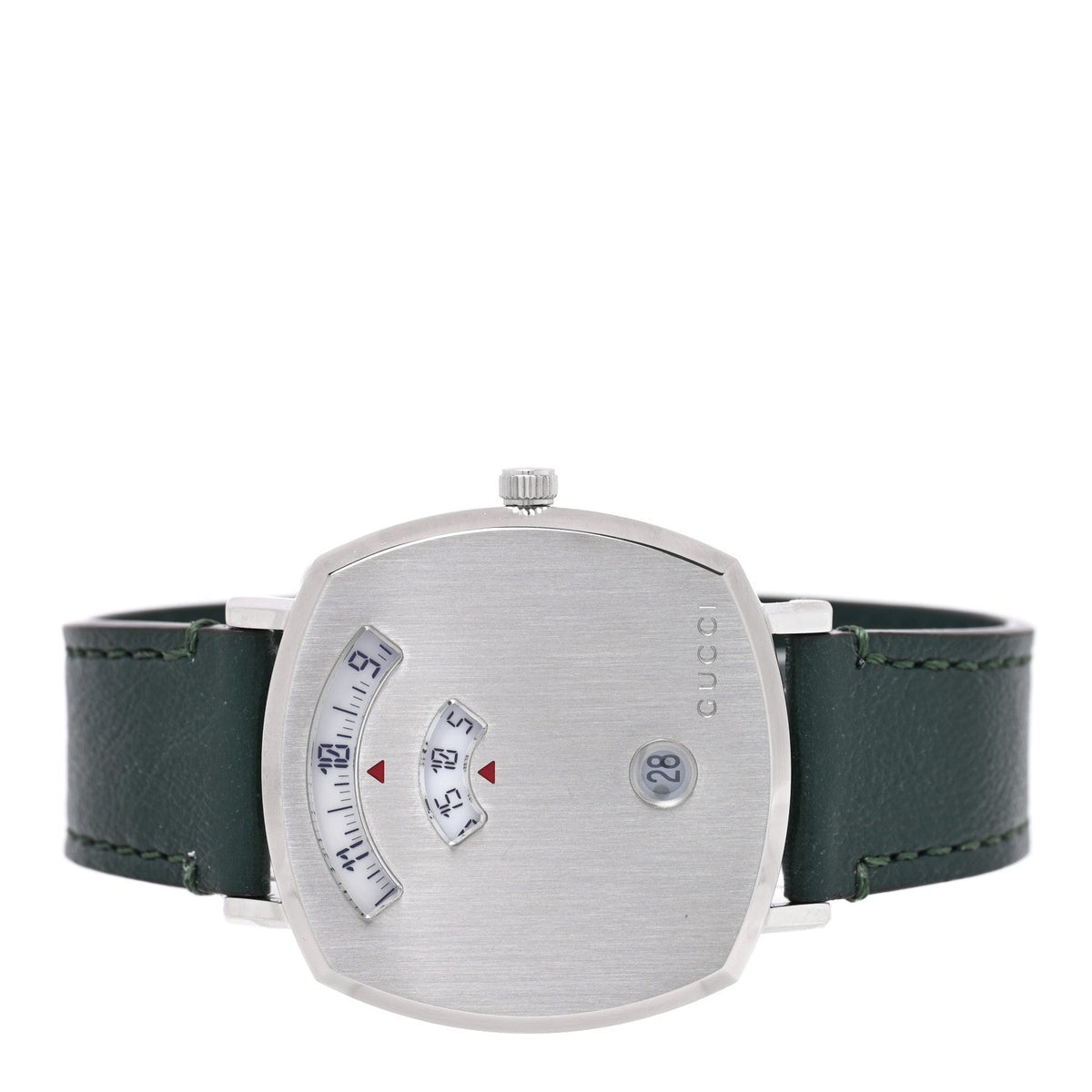 Stainless Steel Calfskin 35mm Grip Quartz Watch Green