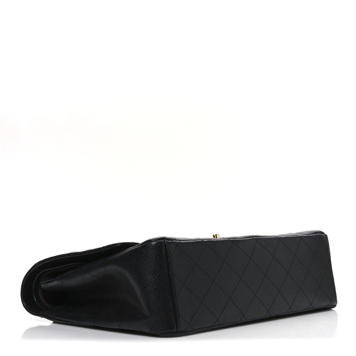 Caviar Quilted Maxi Double Flap Black