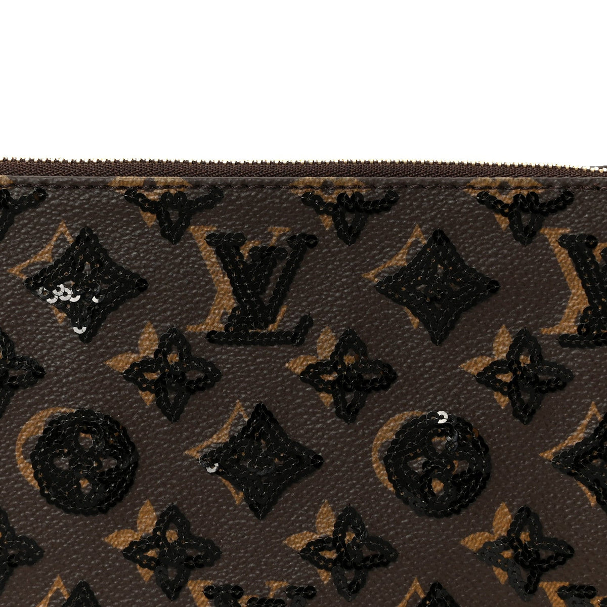 Monogram Sequins Pochette Accessories Black