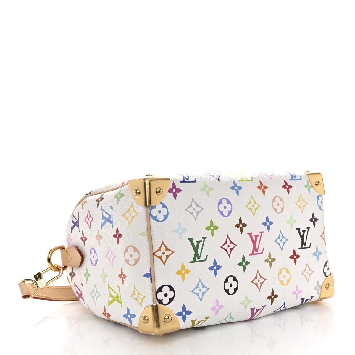 LV X TM Monogram Multicolor Speedy Bandouliere 25 White