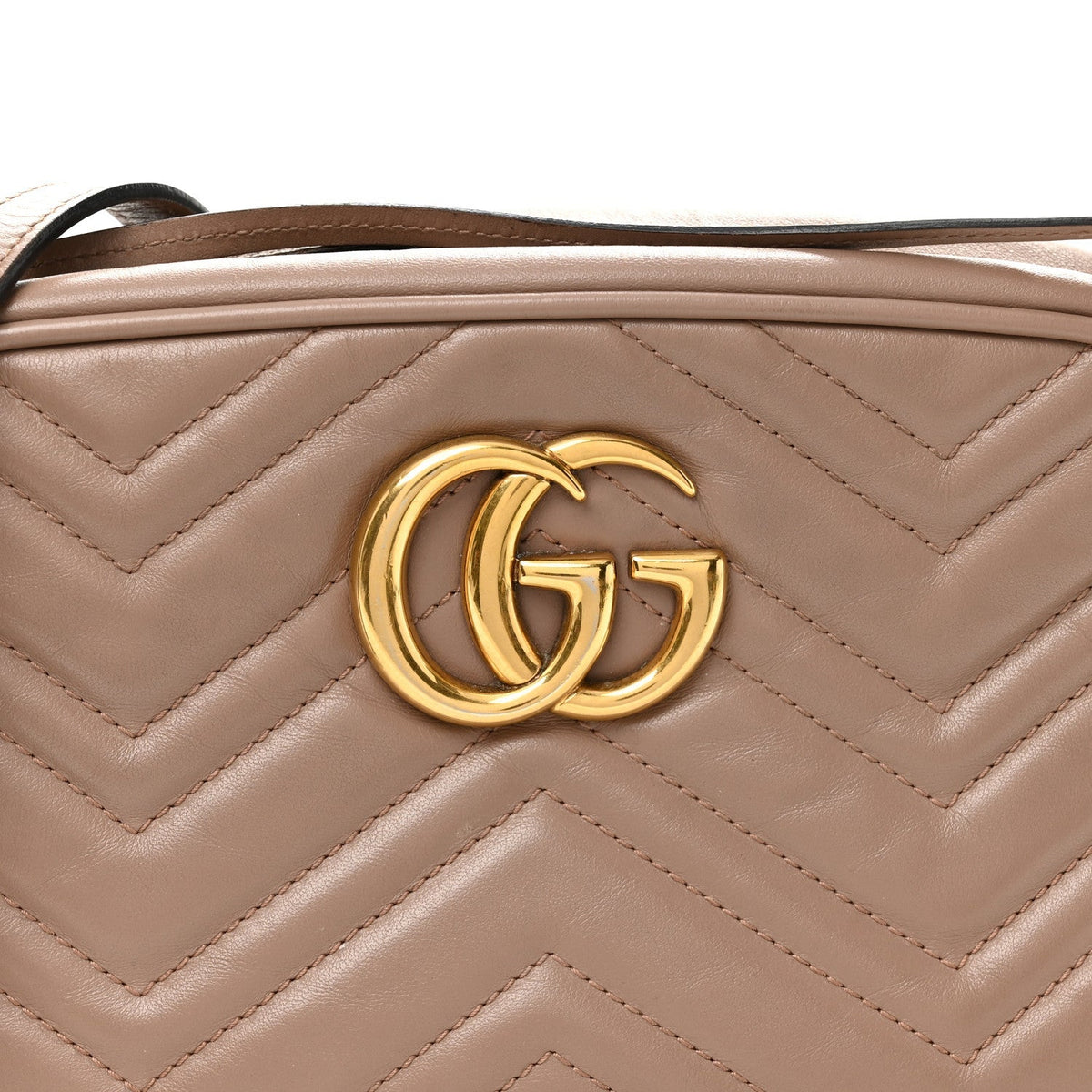 Calfskin Matelasse Small GG Marmont Chain Shoulder Bag Porcelain Rose