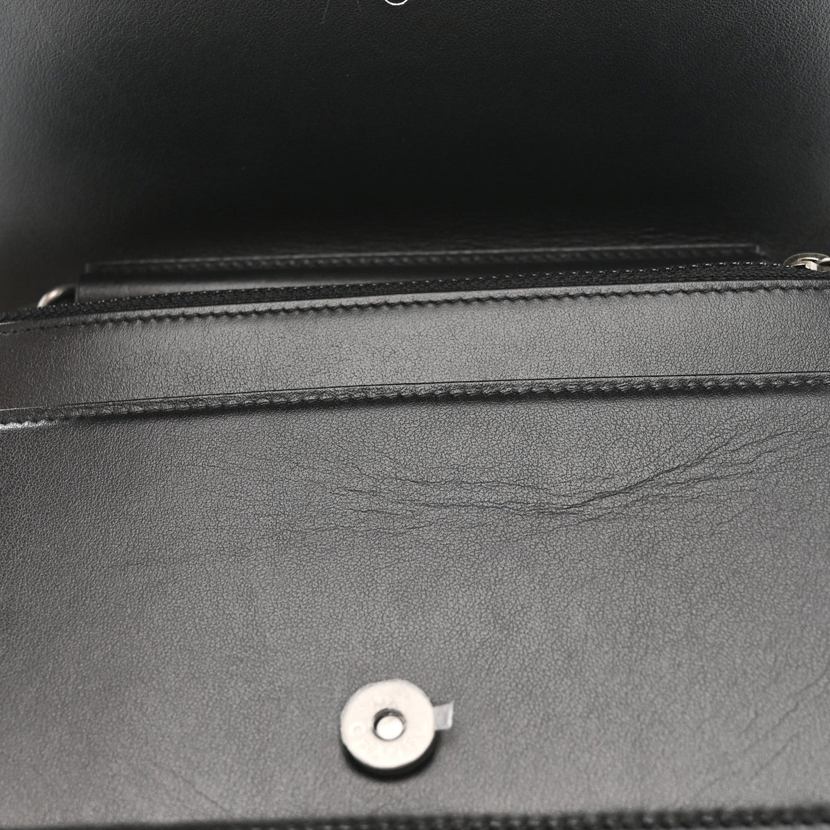 Caviar Quilted Boy Wallet On Chain WOC Black