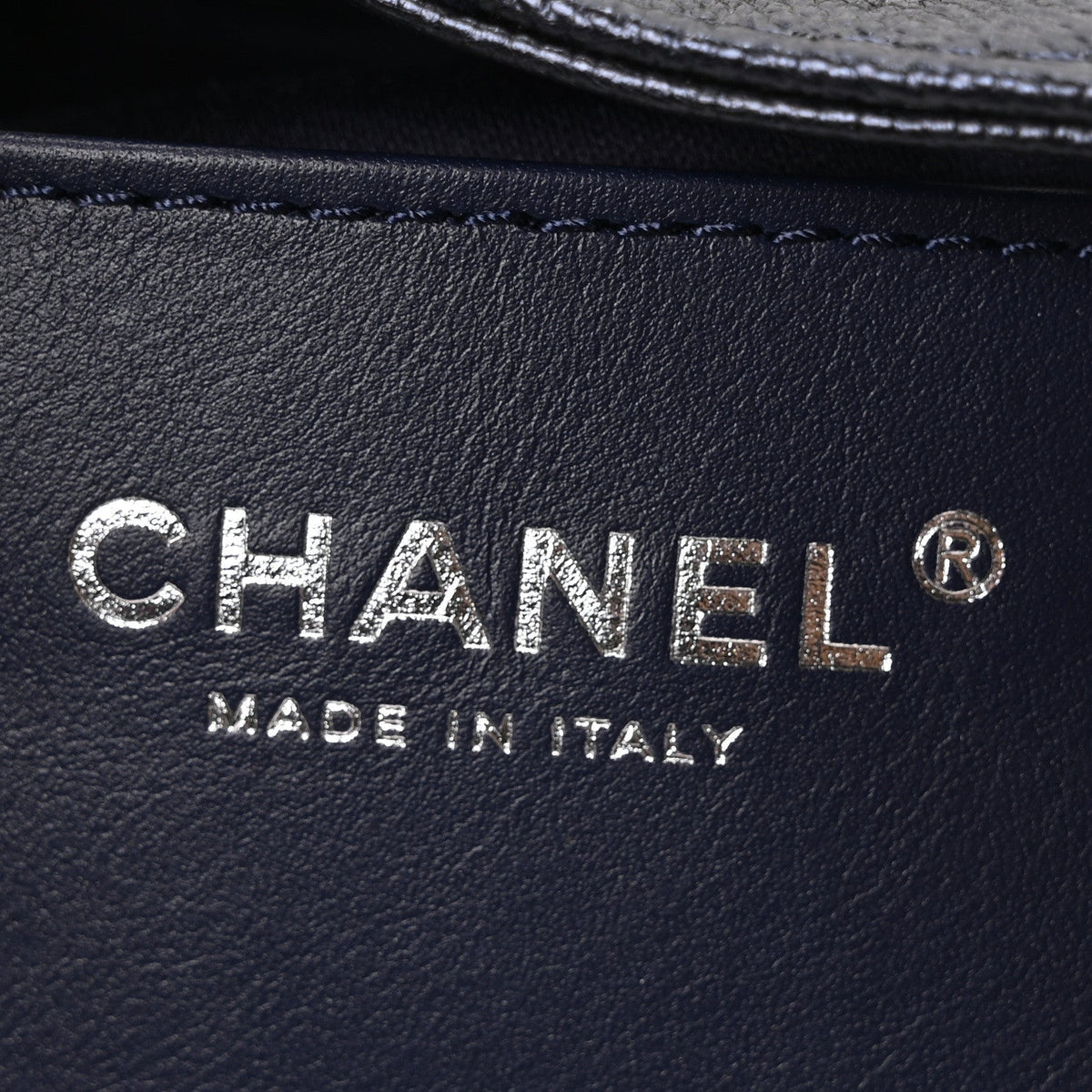 Metallic Caviar Quilted Mini Chanel 25 Handbag Dark Blue