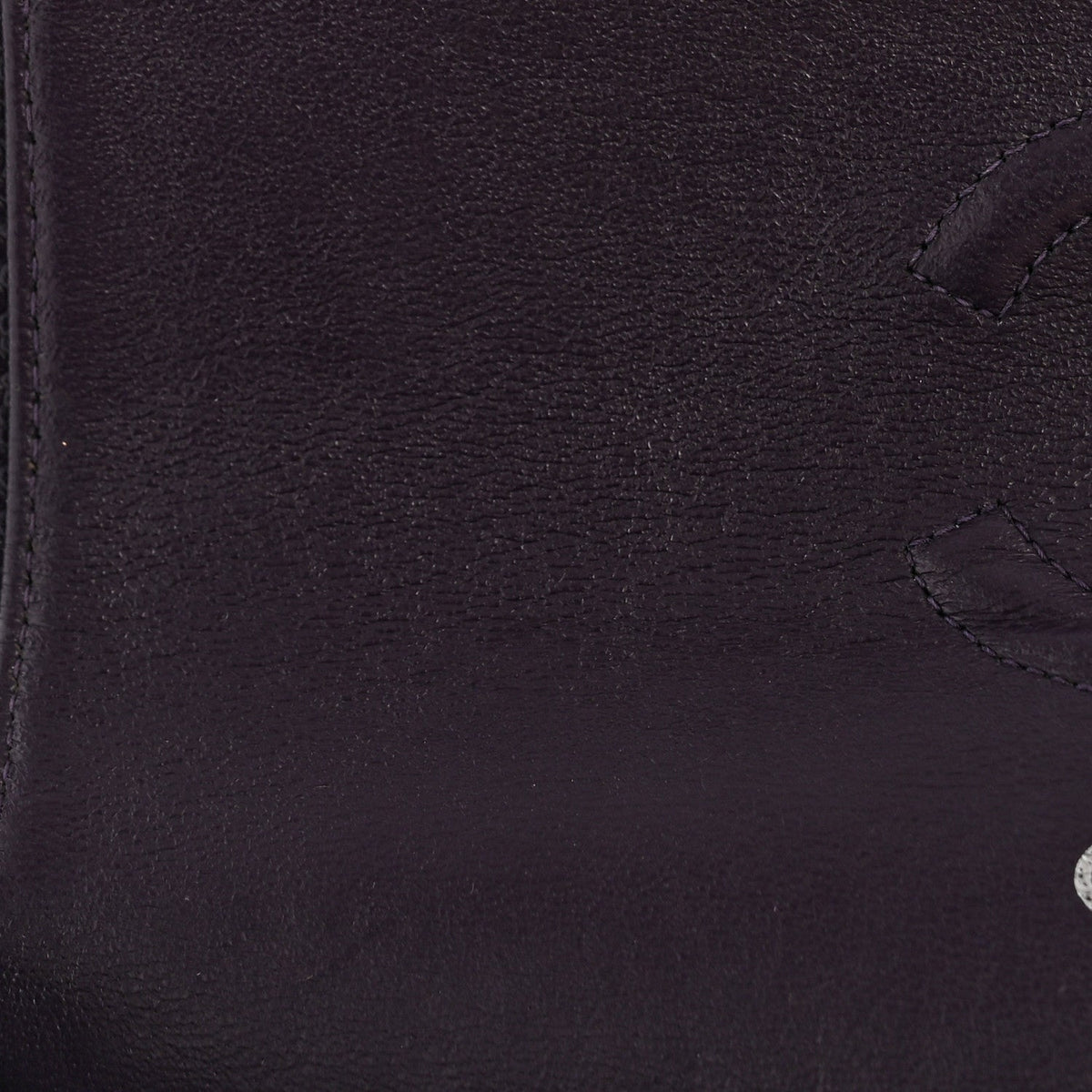 Caviar Quilted Small Double Flap Dark Purple