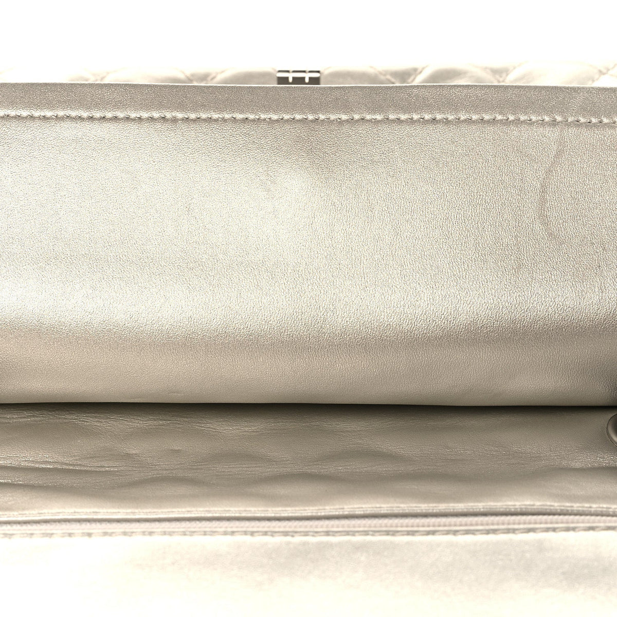 Metallic Lambskin Quilted 2.55 Reissue 225 Flap Silver