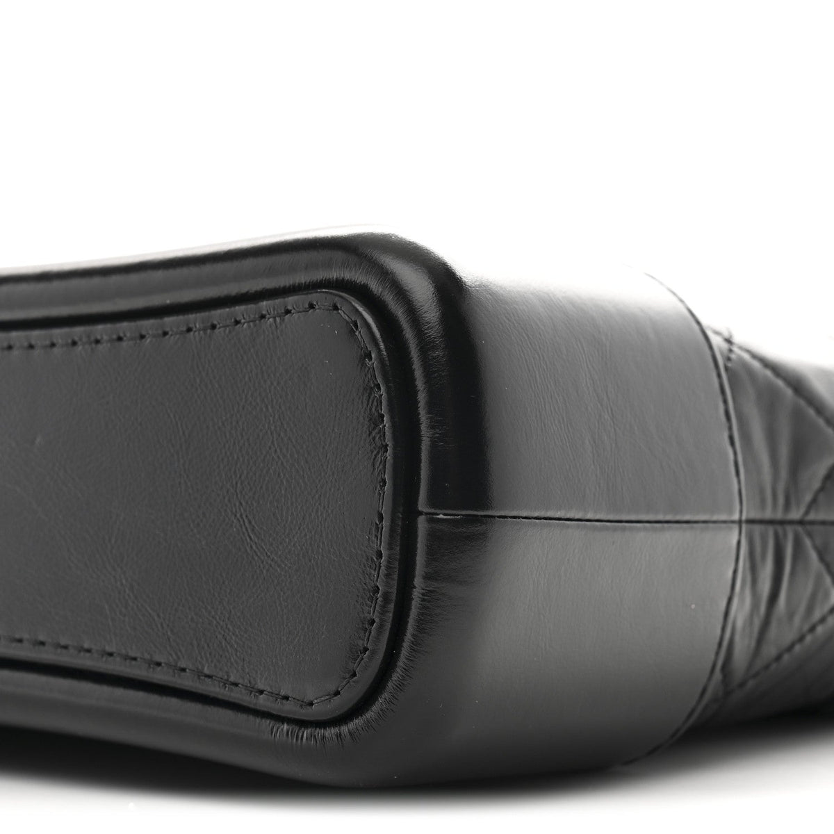 Aged Calfskin Quilted New Medium Gabrielle Hobo Black
