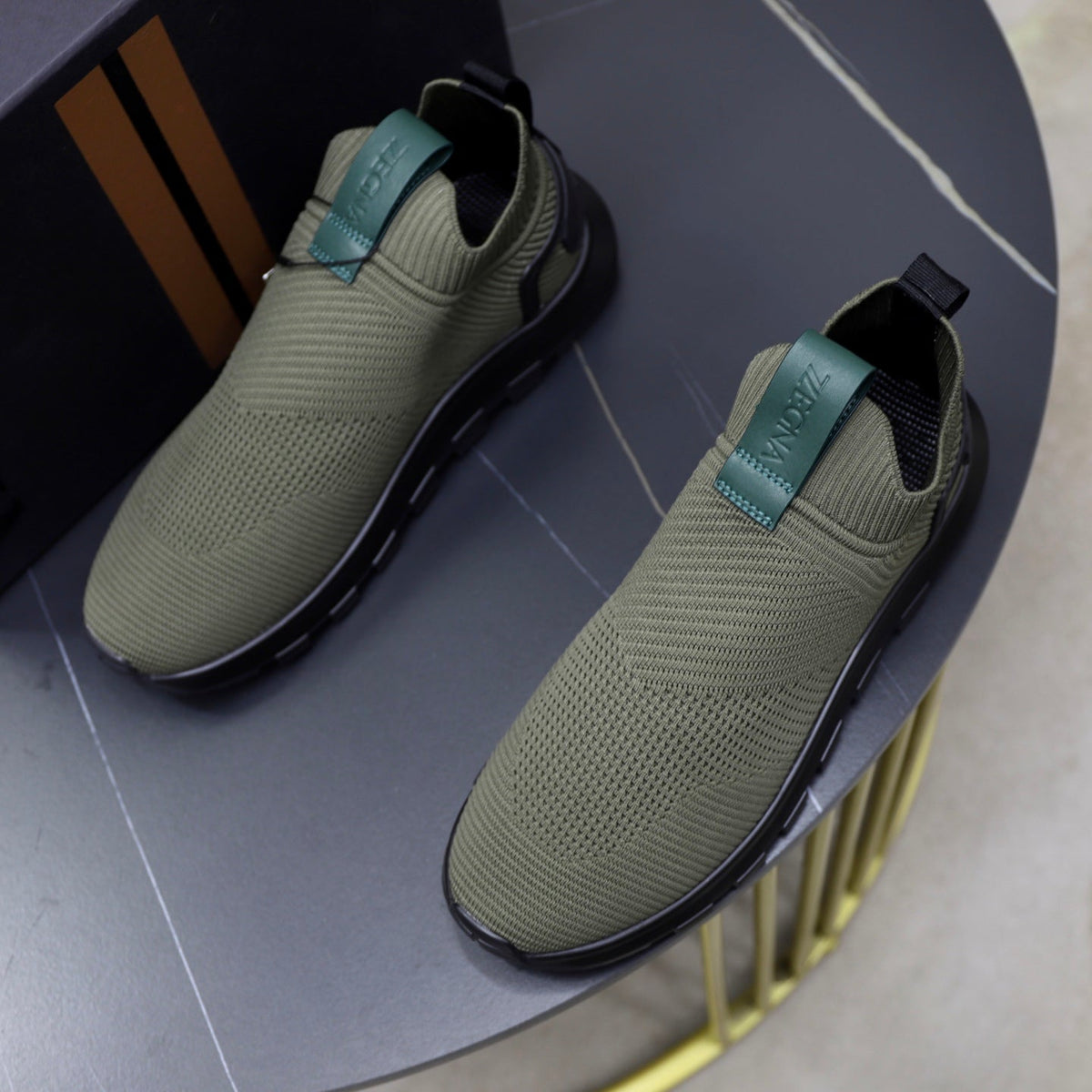 Zegna Cashmere Flyknit Sneakers