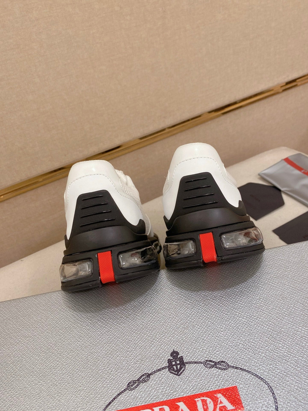 Prada Men's Leather Mesh Sneakers – New Collection
